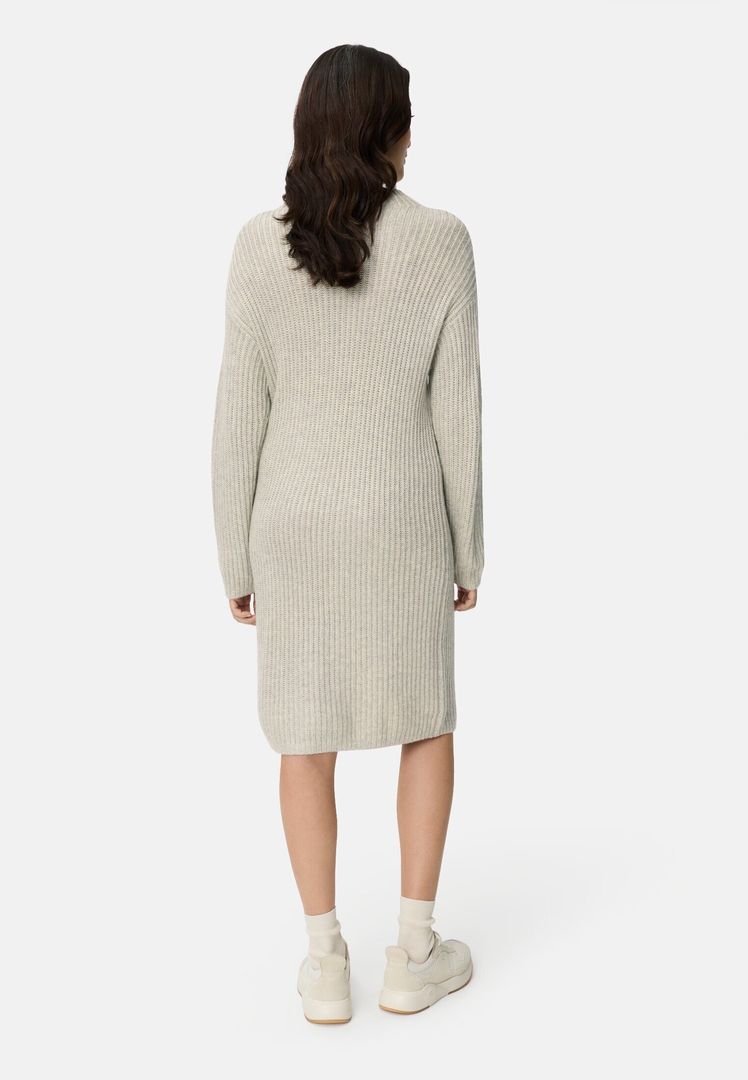 camel active Strickkleid mit Rundhalsausschnitt Langarm
