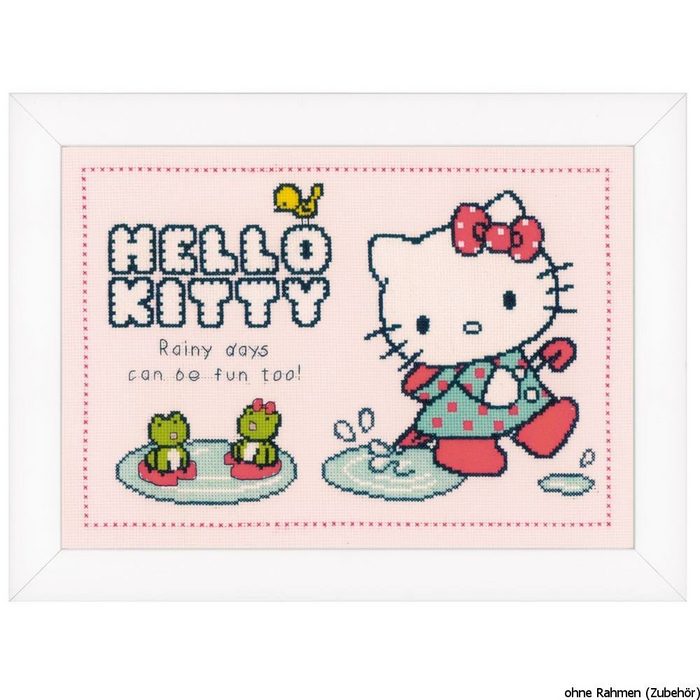 Vervaco Kreativset Vervaco Stickpackung Zählmuster "Hello Kitty Spaß im Regen" (embroidery kit)