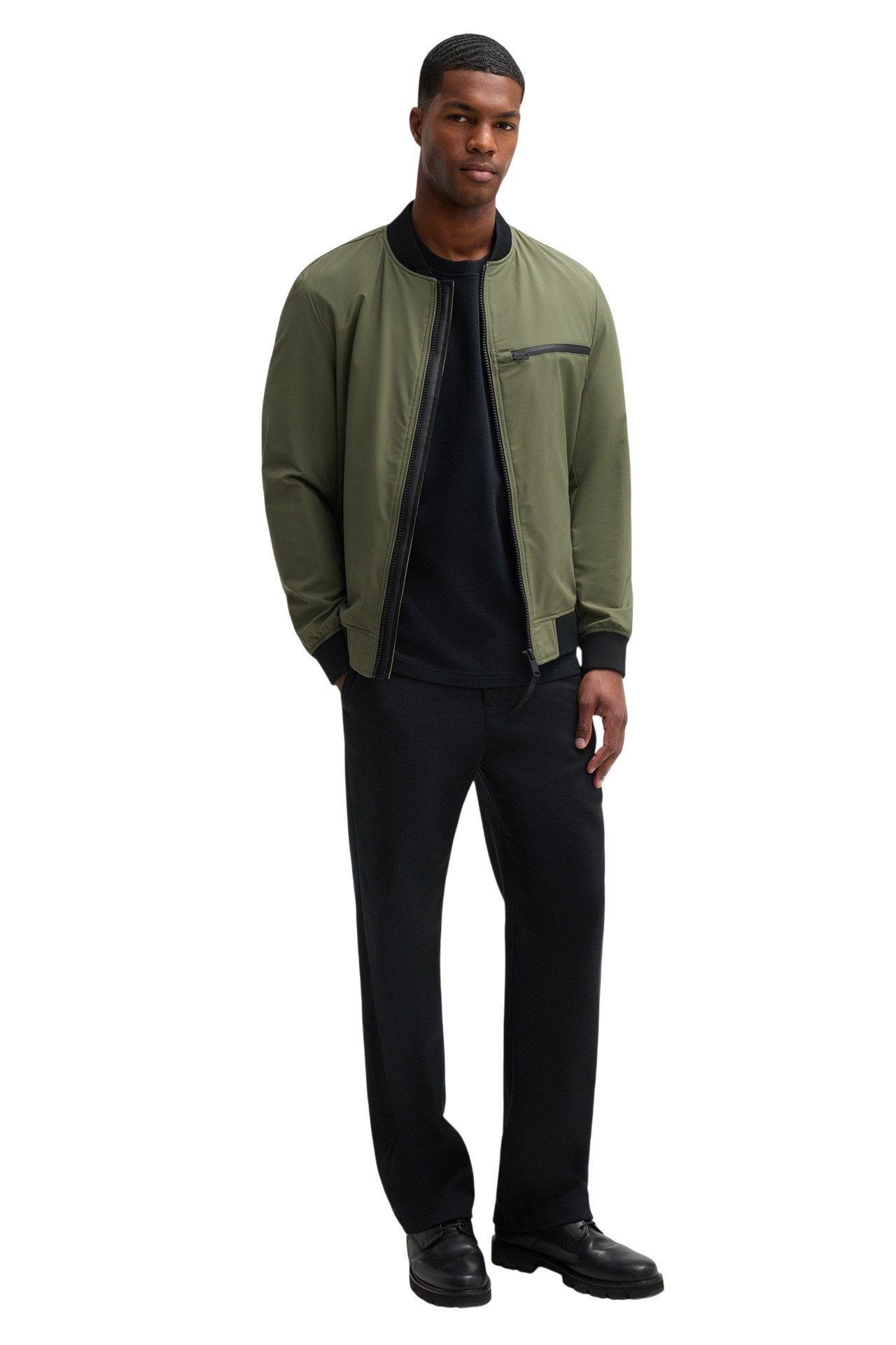 Strellson Windbreaker Blouson-Übergangsjacke Clearwater Flex (wind- und wasserfest) grün