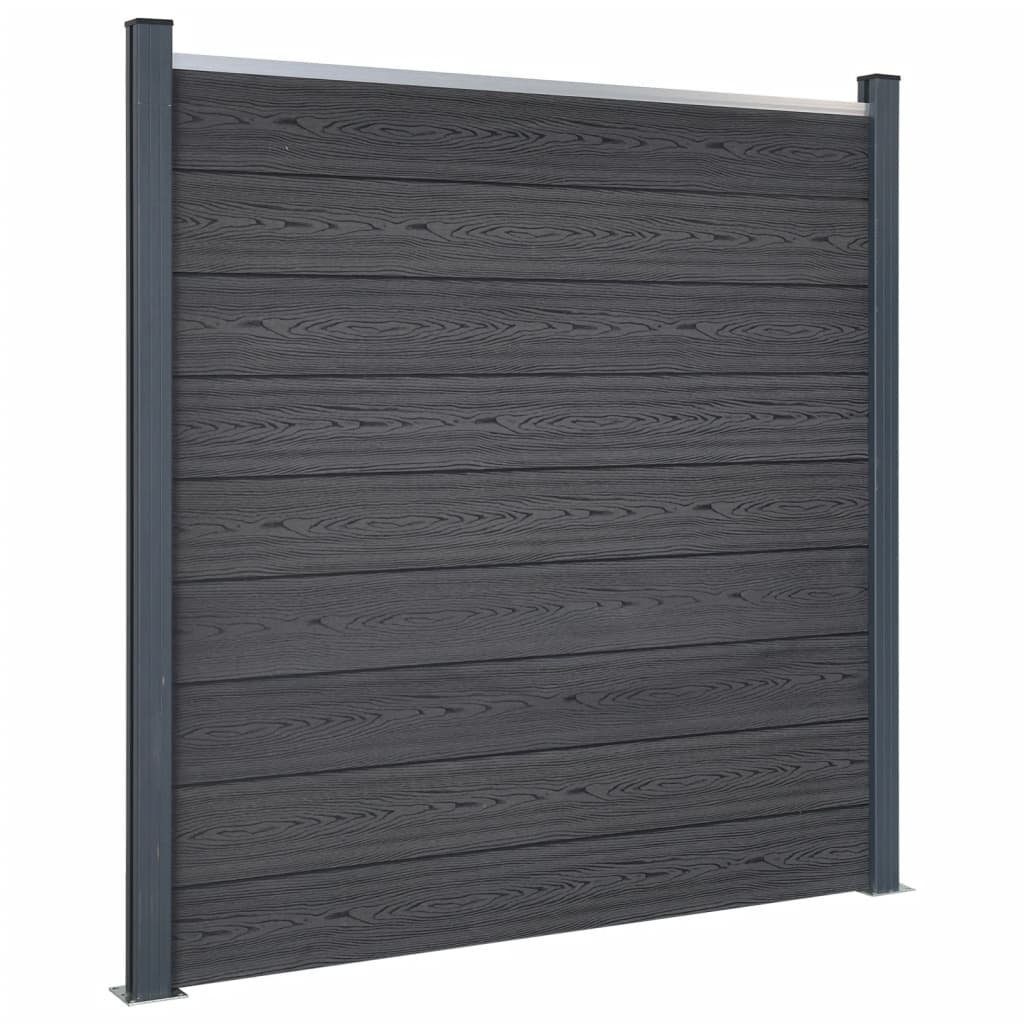 Gartenzaun Zaunelement-Set Grau 180x186 cm WPC
