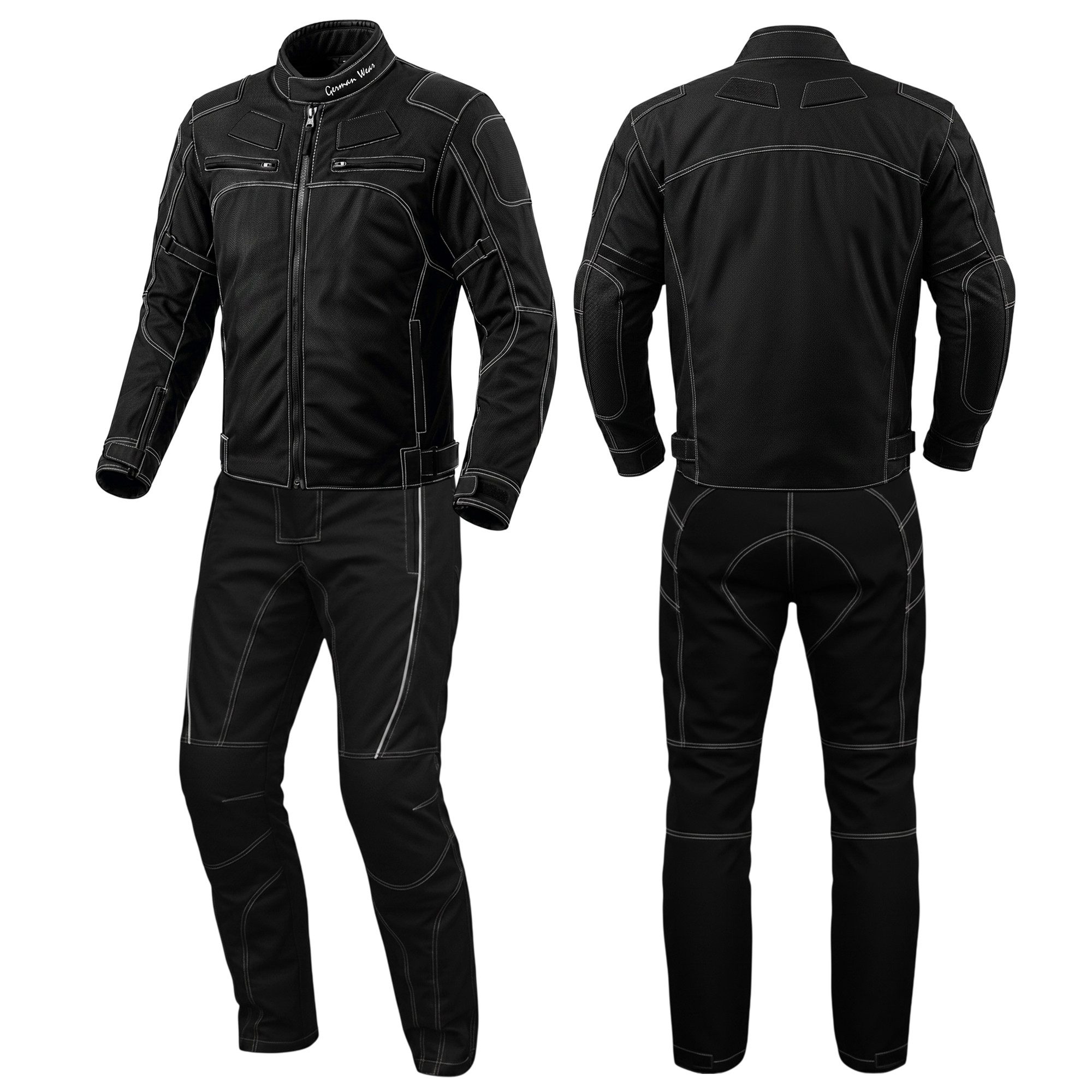 German Wear Motorradkombi GW310K (Set, 2-tlg., mit CE-Protektoren) 2-teiler Motorradjacke + Motorradhose