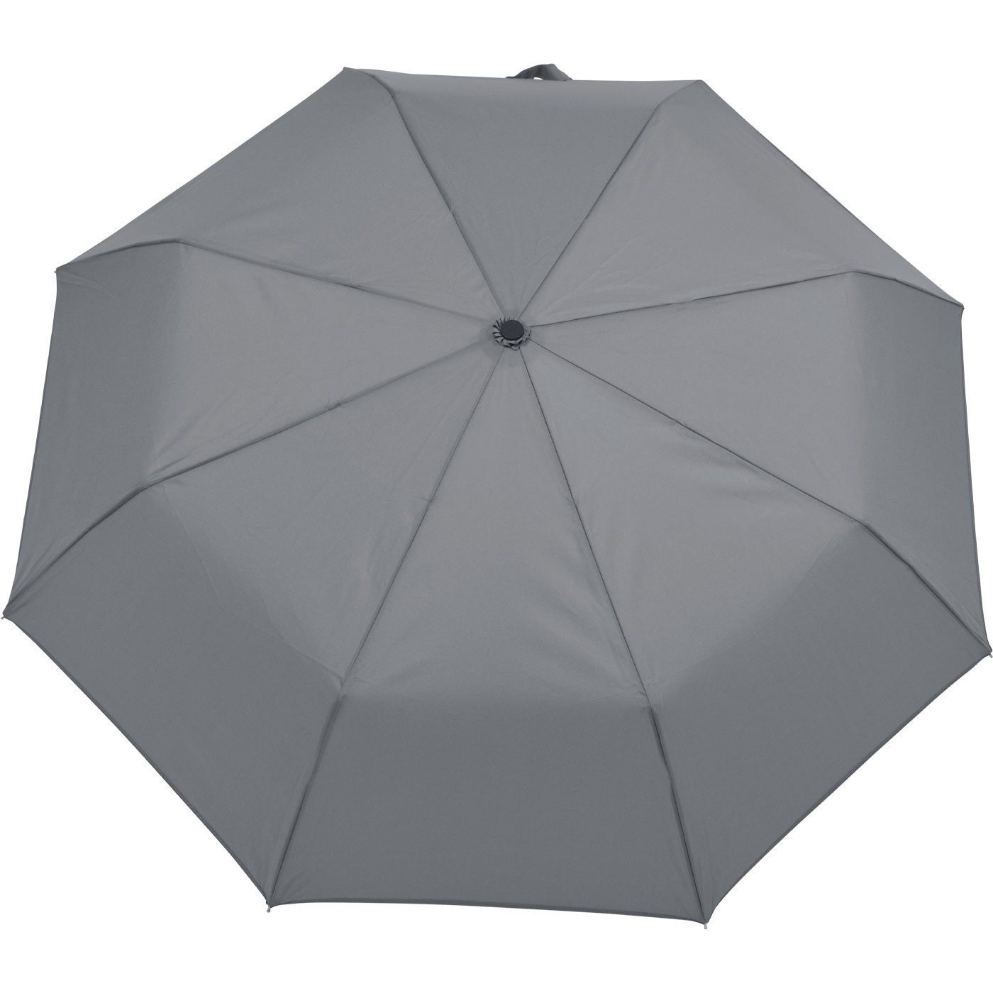 iX-brella Taschenregenschirm Mini grau Ultra Light dezent extra mit Dach - großem - leicht