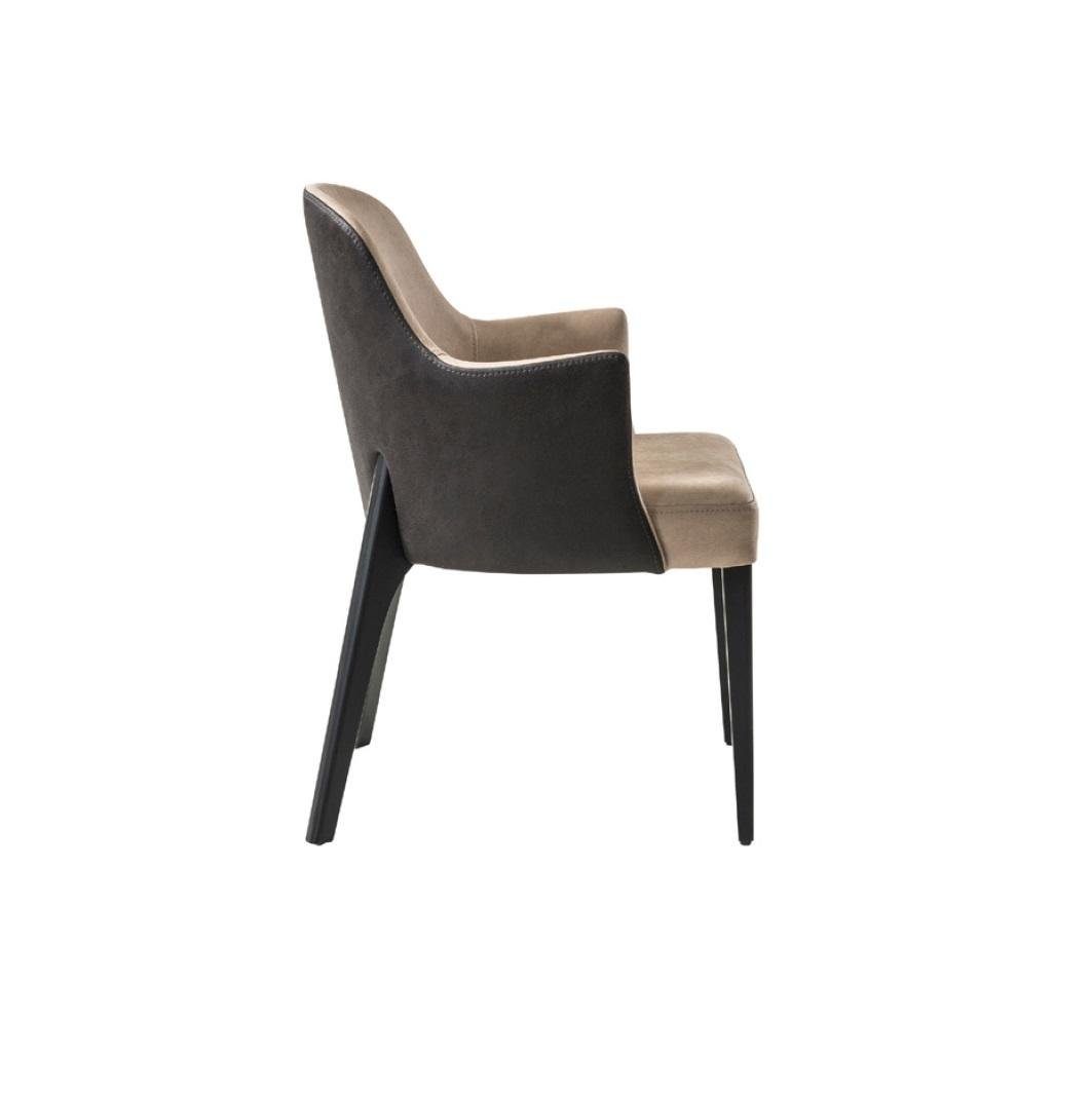 Luxus Modern Stuhl, Stuhl Stühle Esszimmer Sessel mit Polsterstuhl Armlehne JVmoebel