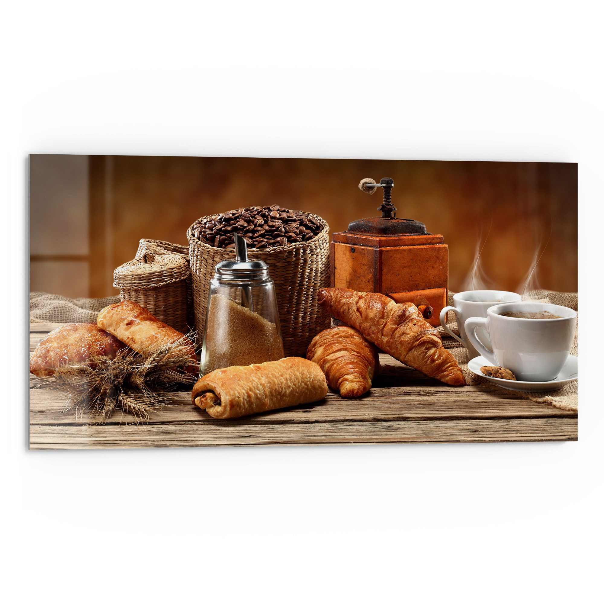 DEQORI Küchenrückwand 'Genussvolle Pause', Glas Spritzschutz Badrückwand He günstig online kaufen