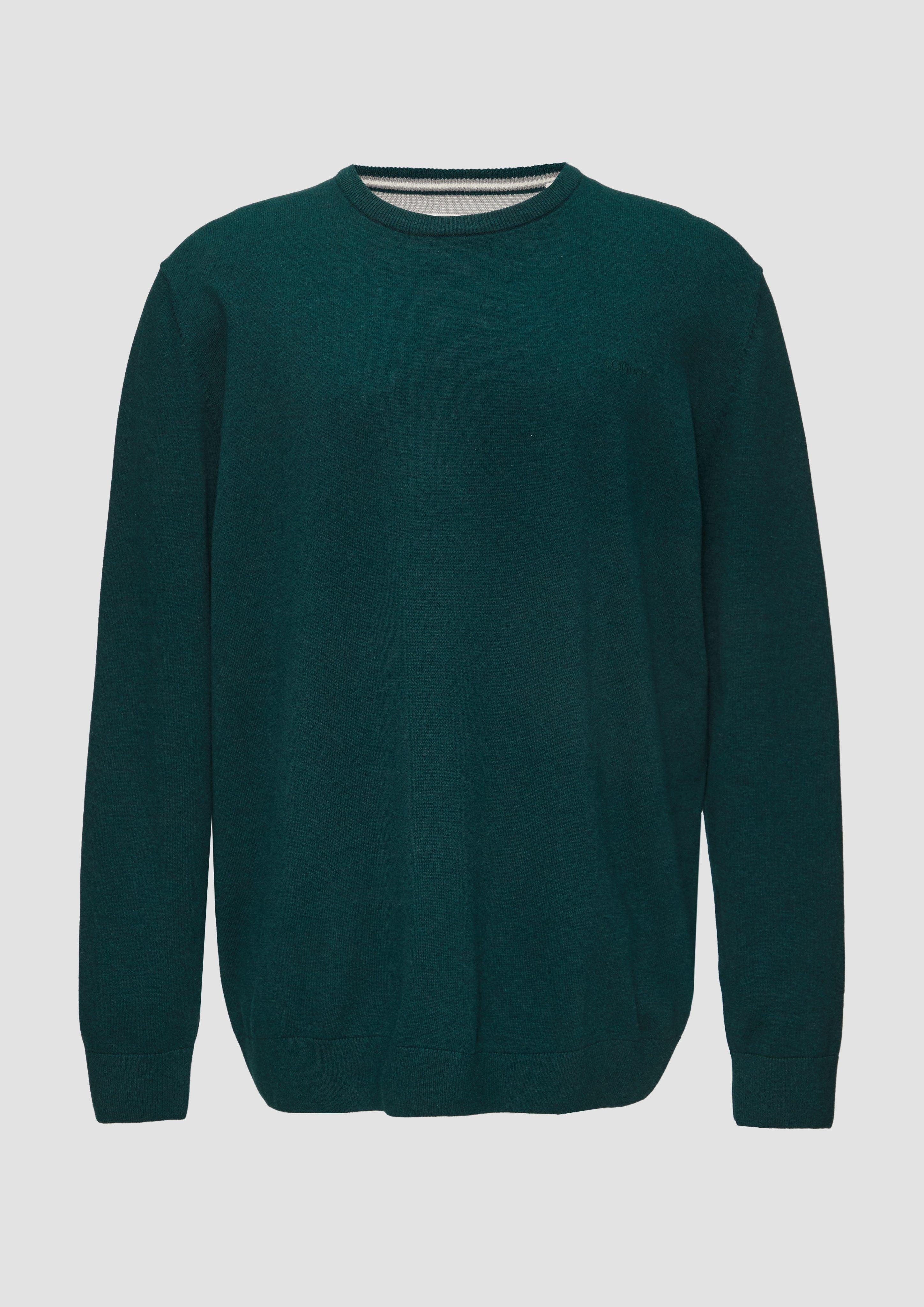 s.Oliver Strickpullover Strickpullover mit Logo-Stickerei Logo günstig online kaufen