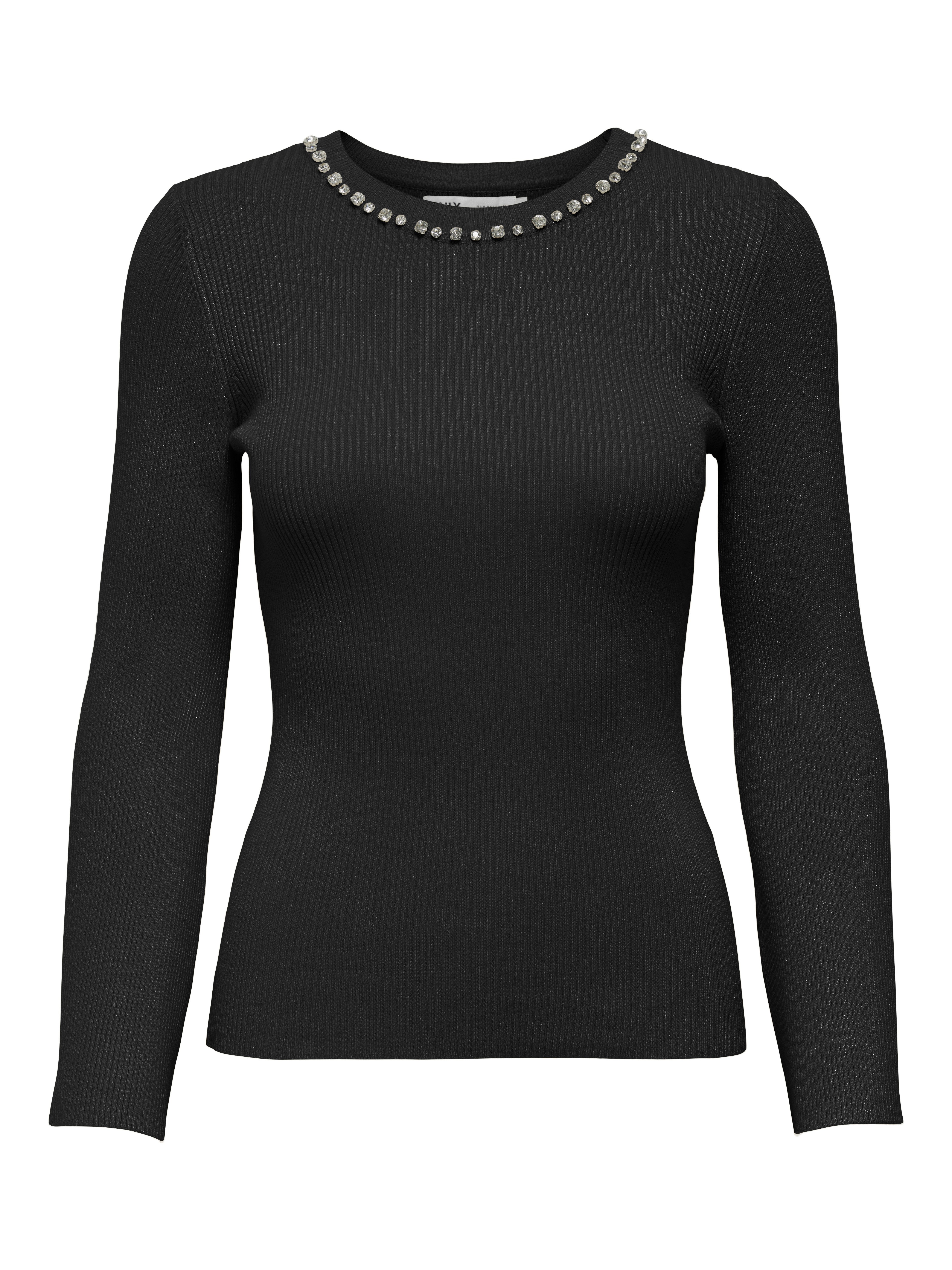 Rundhalspullover ONLNATASCHA LS BLING O-NECK CC KNT