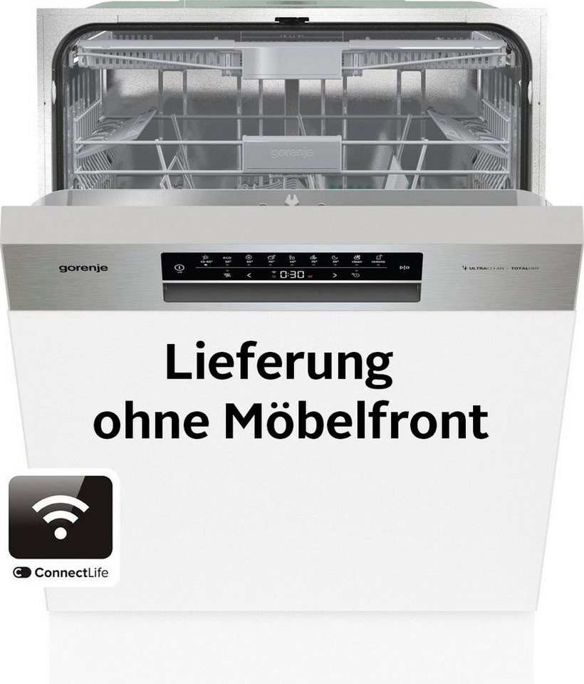 GORENJE teilintegrierbarer Geschirrspüler, GI 673B60, 9,6 l, 16 Maßgedecke,  TotalDry autom. Türöffnung