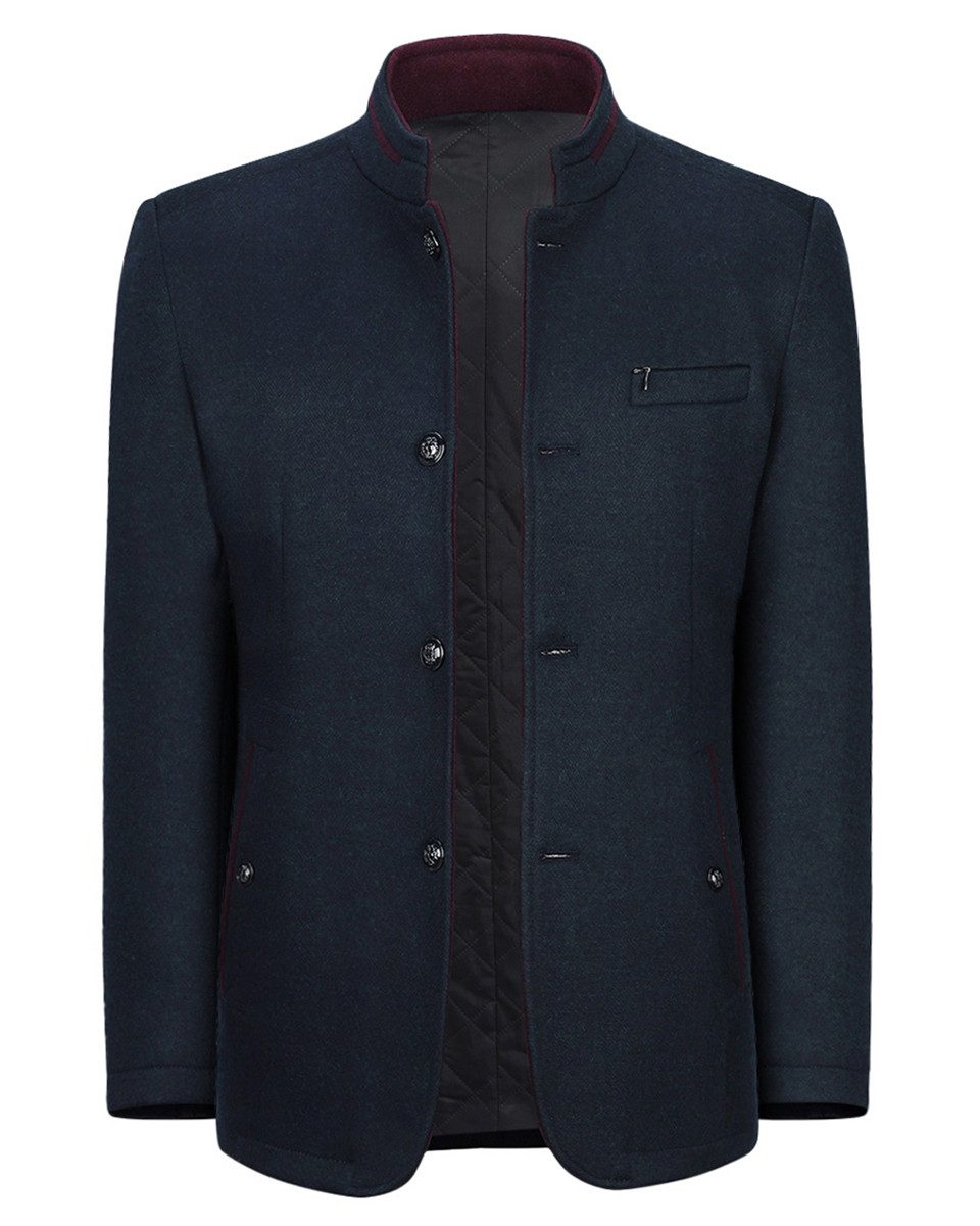 Allthemen Kurzmantel Herren Manteljacke mit Stehkragen Wollmantel Winter Bu günstig online kaufen