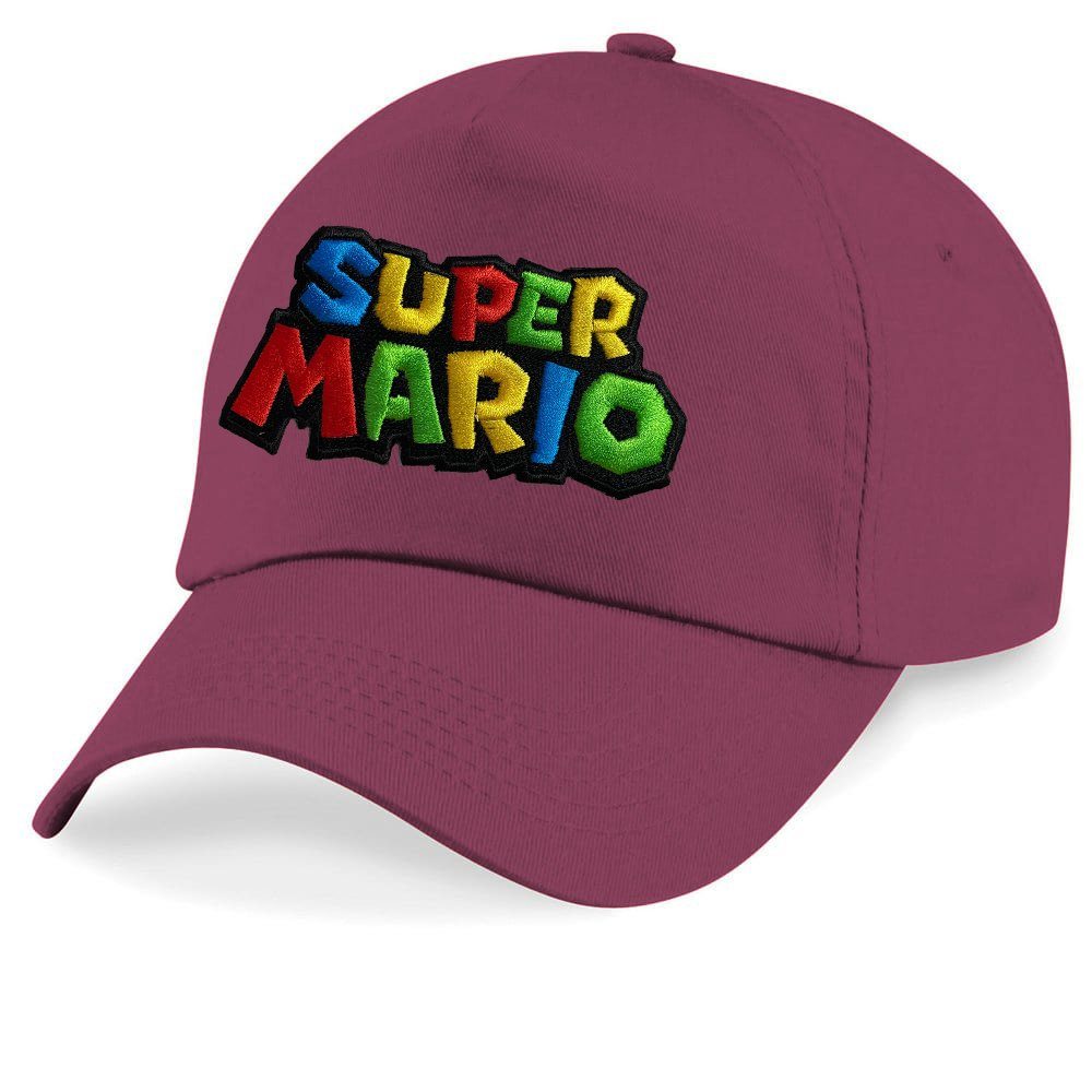 Baseball Cap Kinder Super Mario Stick Patch Luigi Peach Retro Konsole