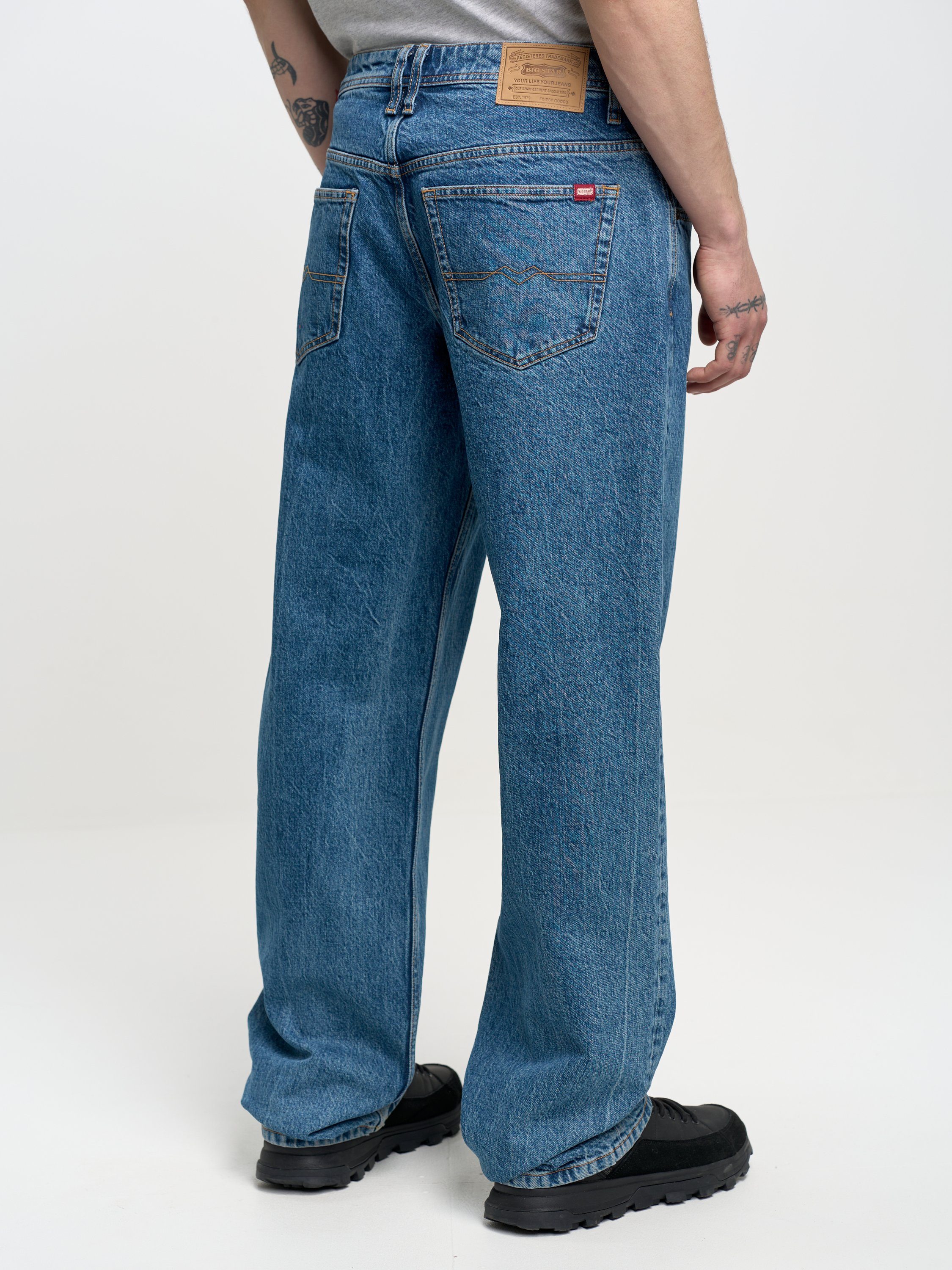 (1-tlg) BLAU STAR BIG Loose-fit-Jeans SILVERMINE