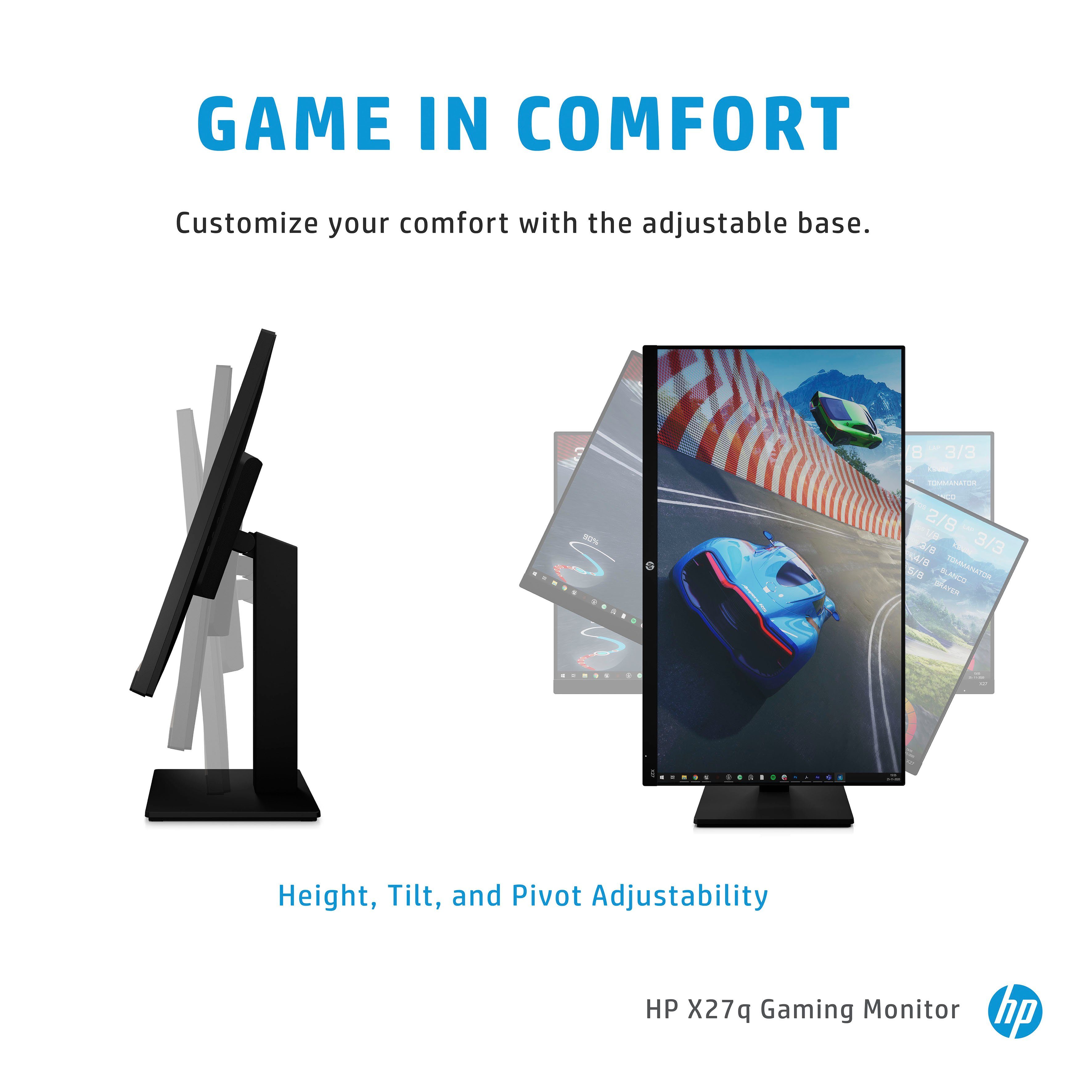 HP X27q Gaming-LED-Monitor (68,6 cm/27 ", 2560 x 1440 Pixel, QHD, 1 ms