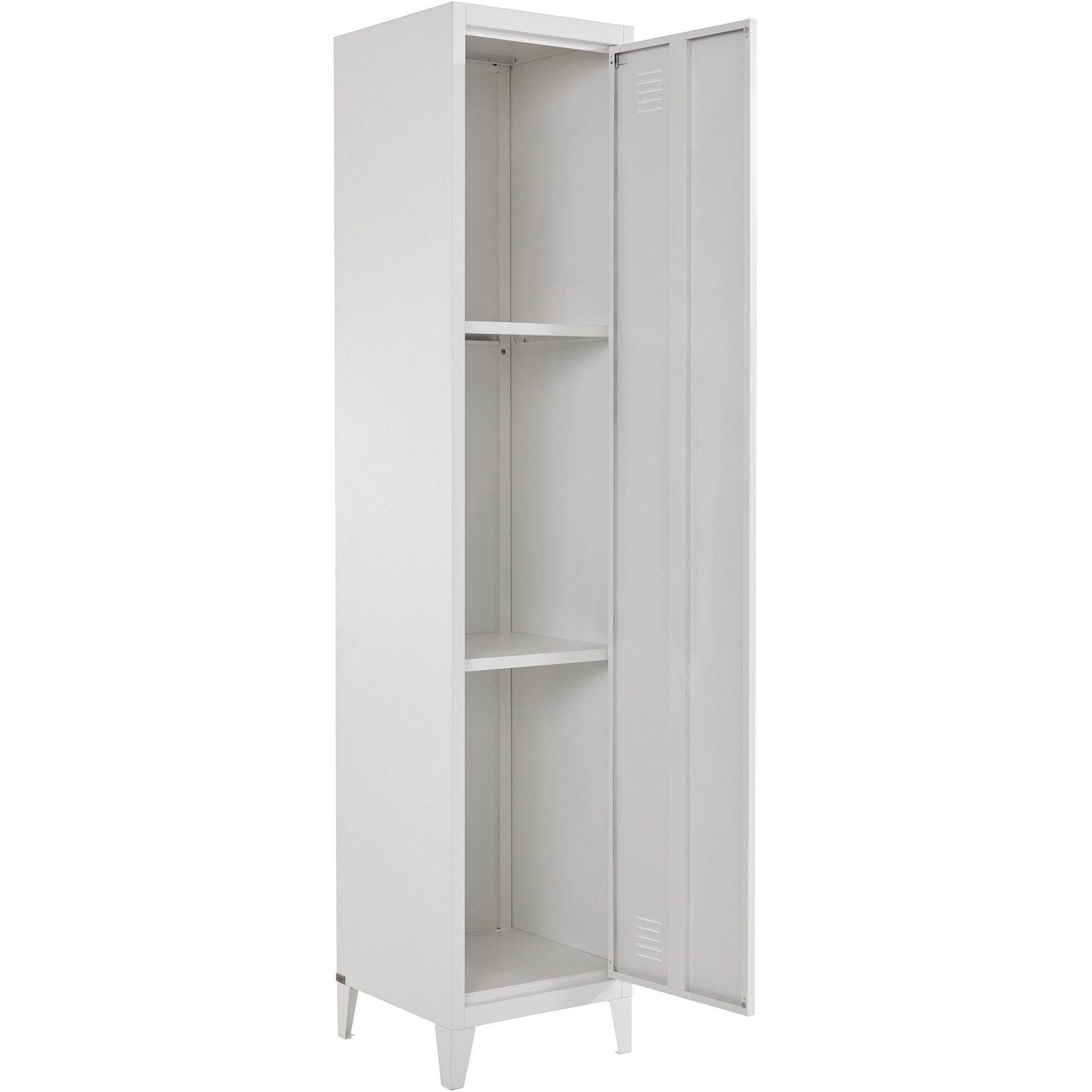 loft24 Spind Rachel Hochschrank aus Metall, Metallschrank mit 2 Türen im Retro Design