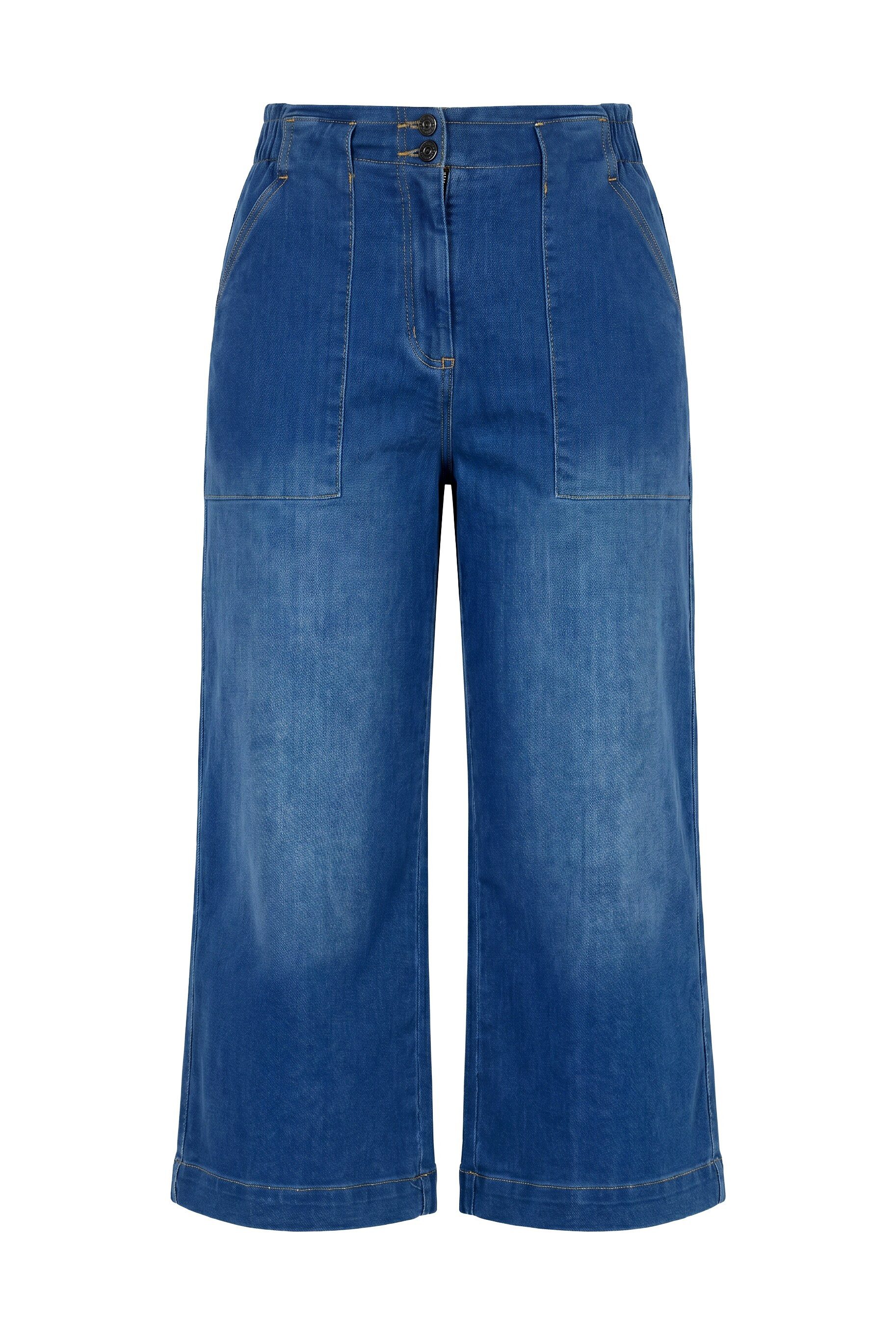 Ulla Popken Regular-fit-Jeans Jeans Rose weites gerades Bein Stretchdenim