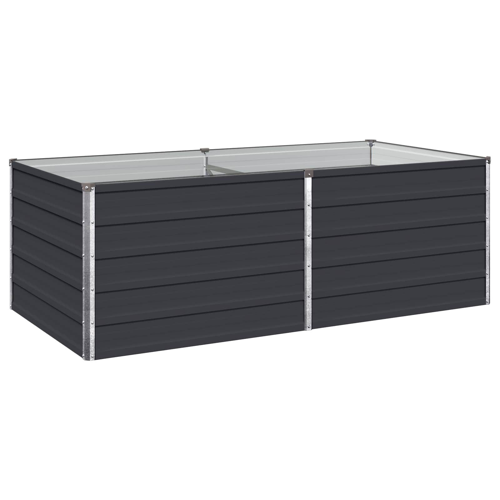 vidaXL Hochbeet Hochbeet im Garten Anthrazit 160 x 80 x 55 cm (1 St)