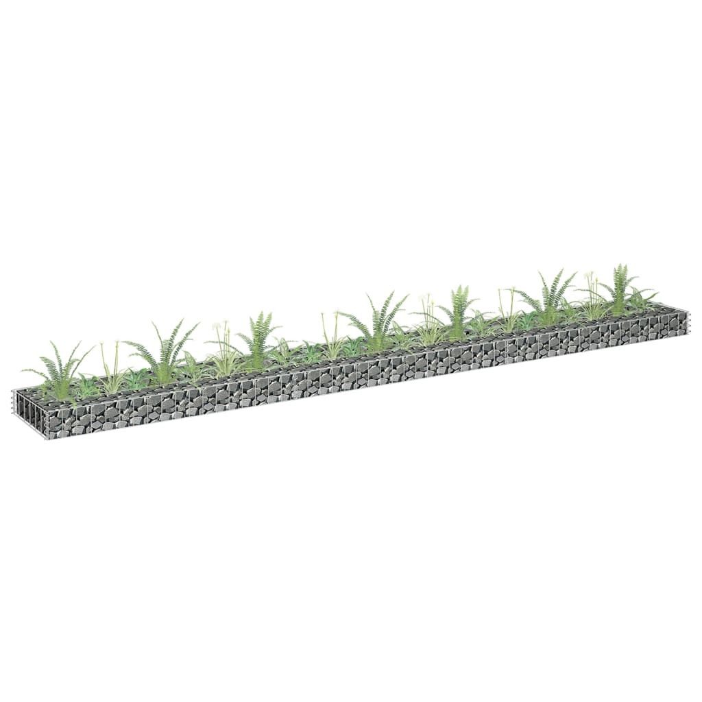 vidaXL Hochbeet Gabionen-Hochbeet Verzinkter Stahl 270x30x10 cm