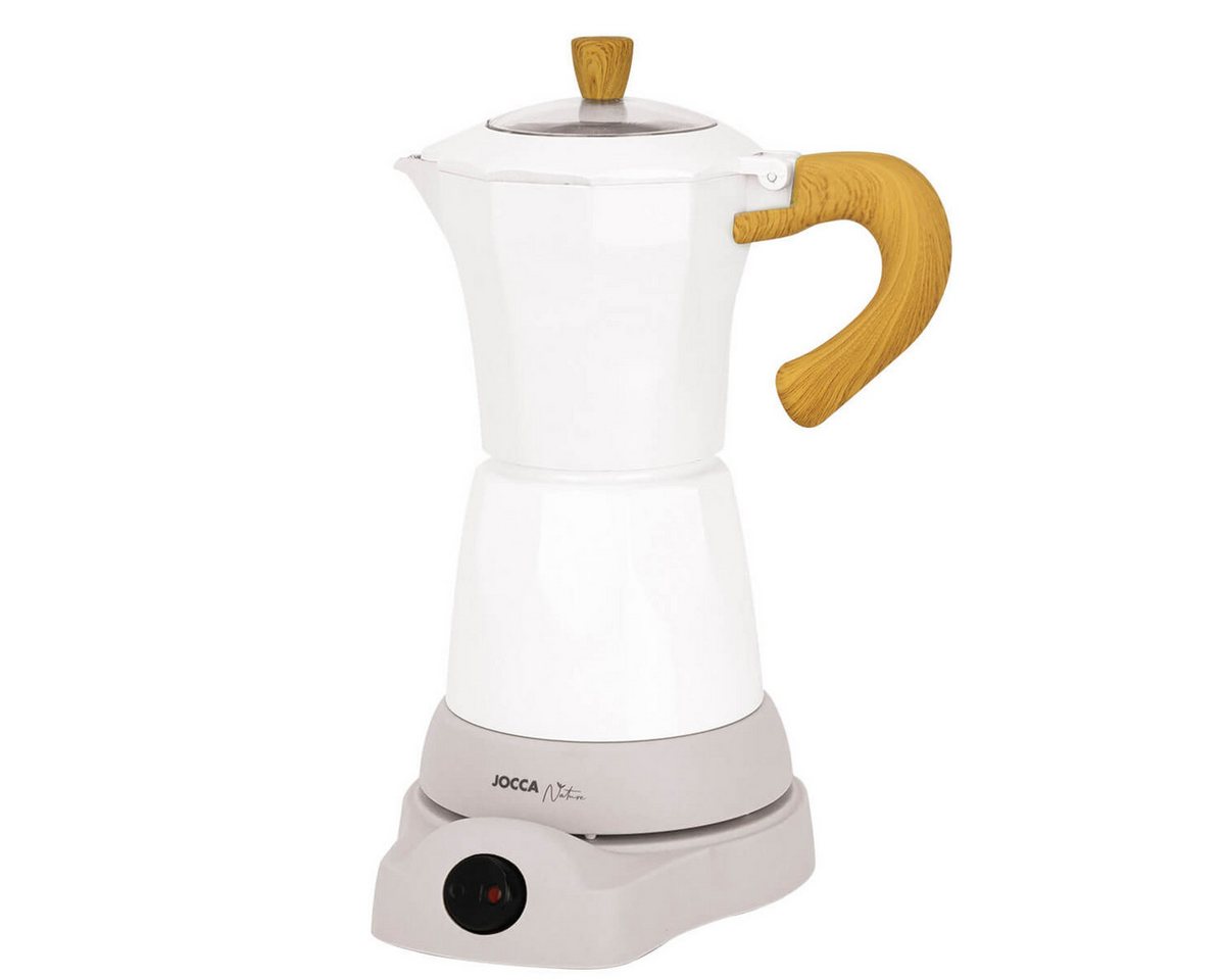 Jocca Espressomaschine Nature Line Weiss Kafeemaschine für 6 Tassen und Warmhaltefunktion, 6 Tassen, 480W, Edelstahl, Warmhaltefunktion, Nature-Line