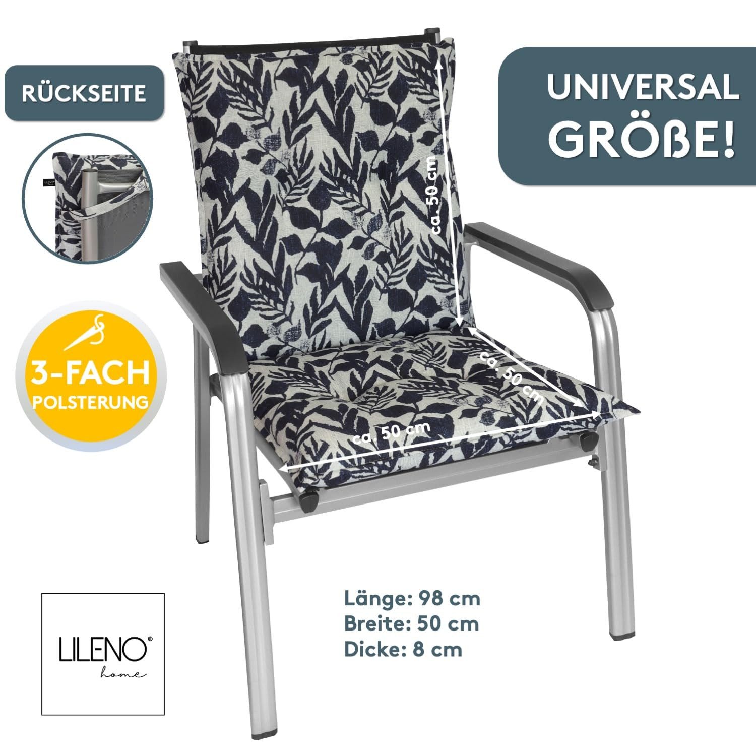 LILENO HOME Polsterauflage Gartenstuhl Niedriglehner Auflage, günstig online kaufen