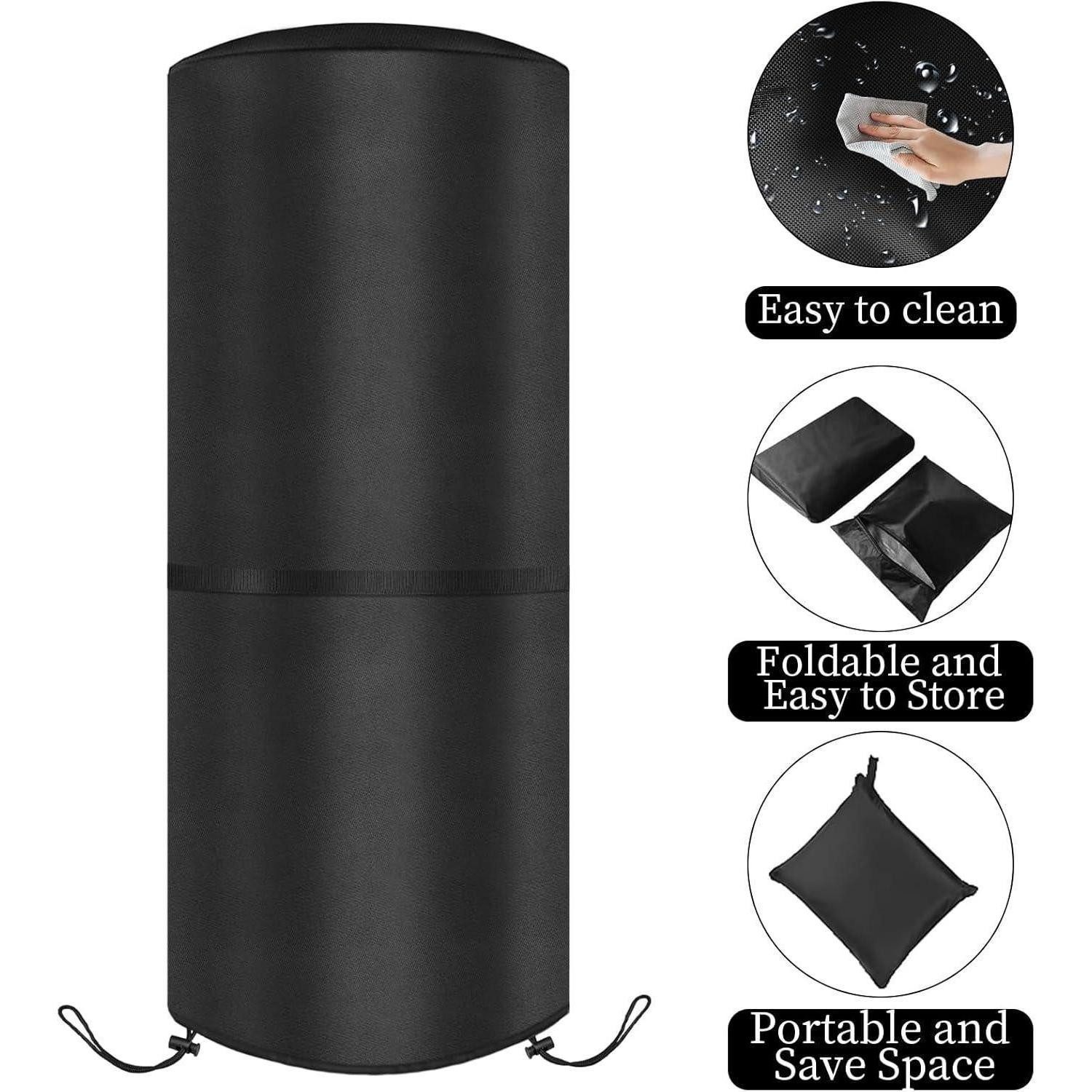 LuxusKollektion Heizstrahler-Schutzhülle Wetterschutzhülle Heizpilz Wasserdicht 420D Oxford Schwarz 50x50x120cm