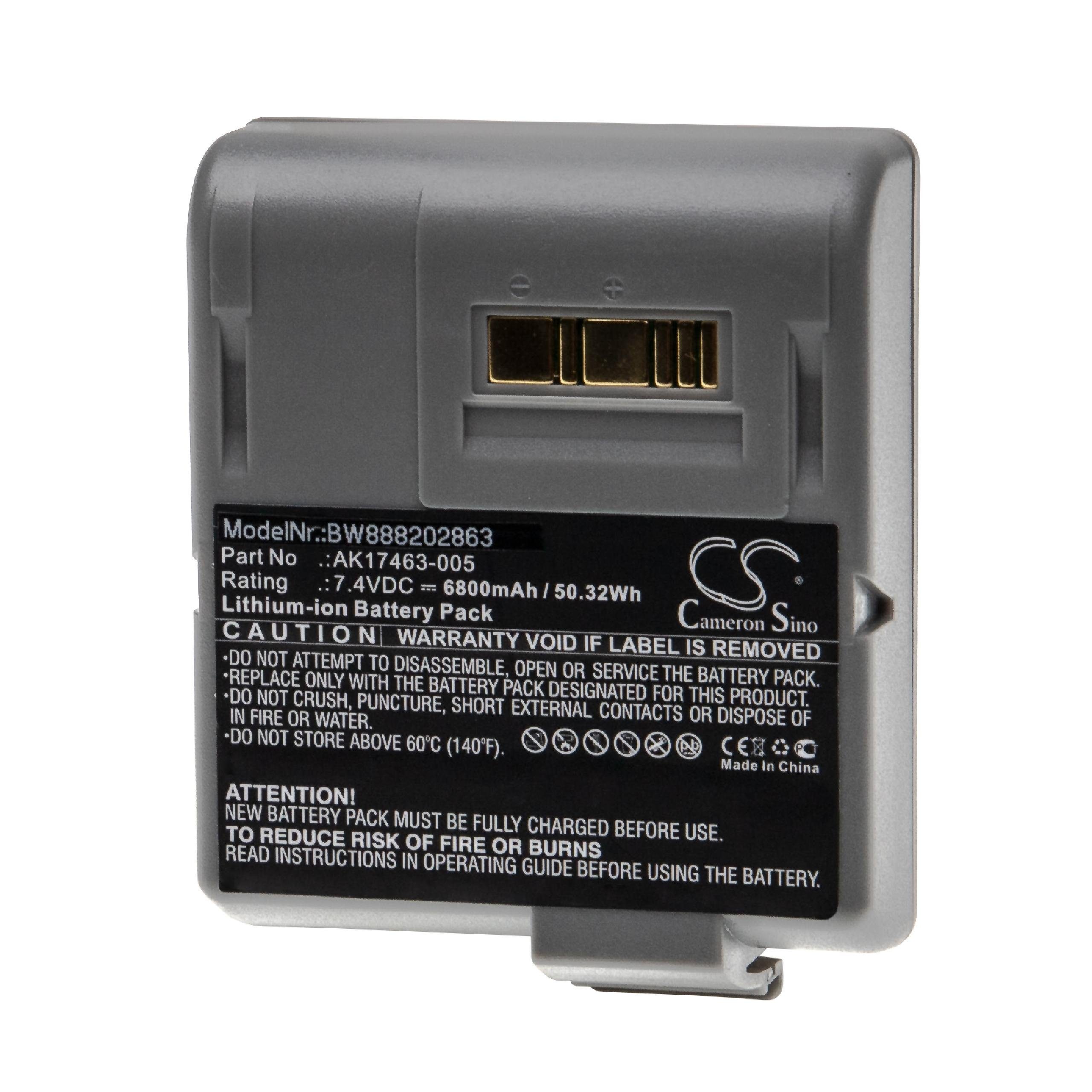 vhbw Ersatz für Zebra CT17102-2, 6800 mAh Akku AK17463-005 (7,4 für Li-Ion V)