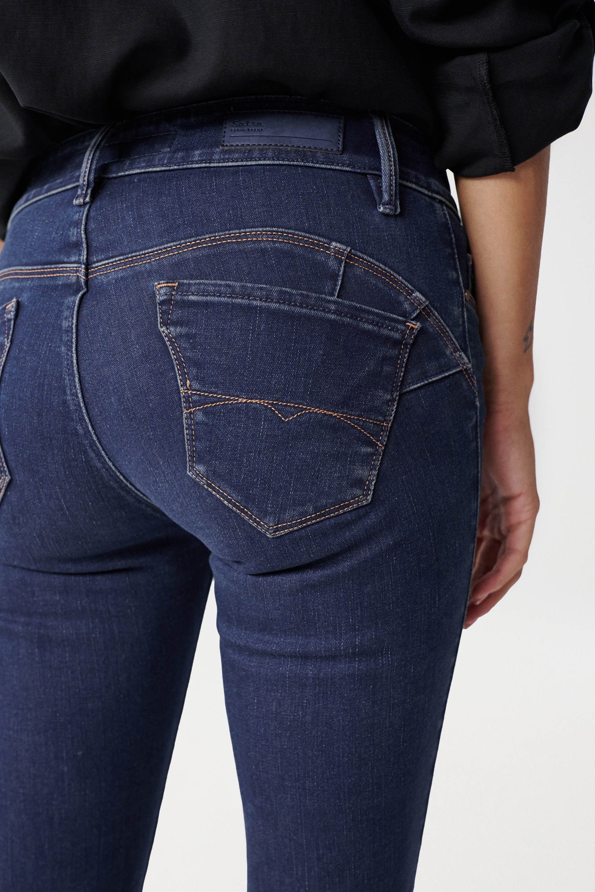 Salsa Stretch-Jeans SALSA JEANS WONDER PUSH UP SKINNY dark blue 126890.8504 - Thermolite