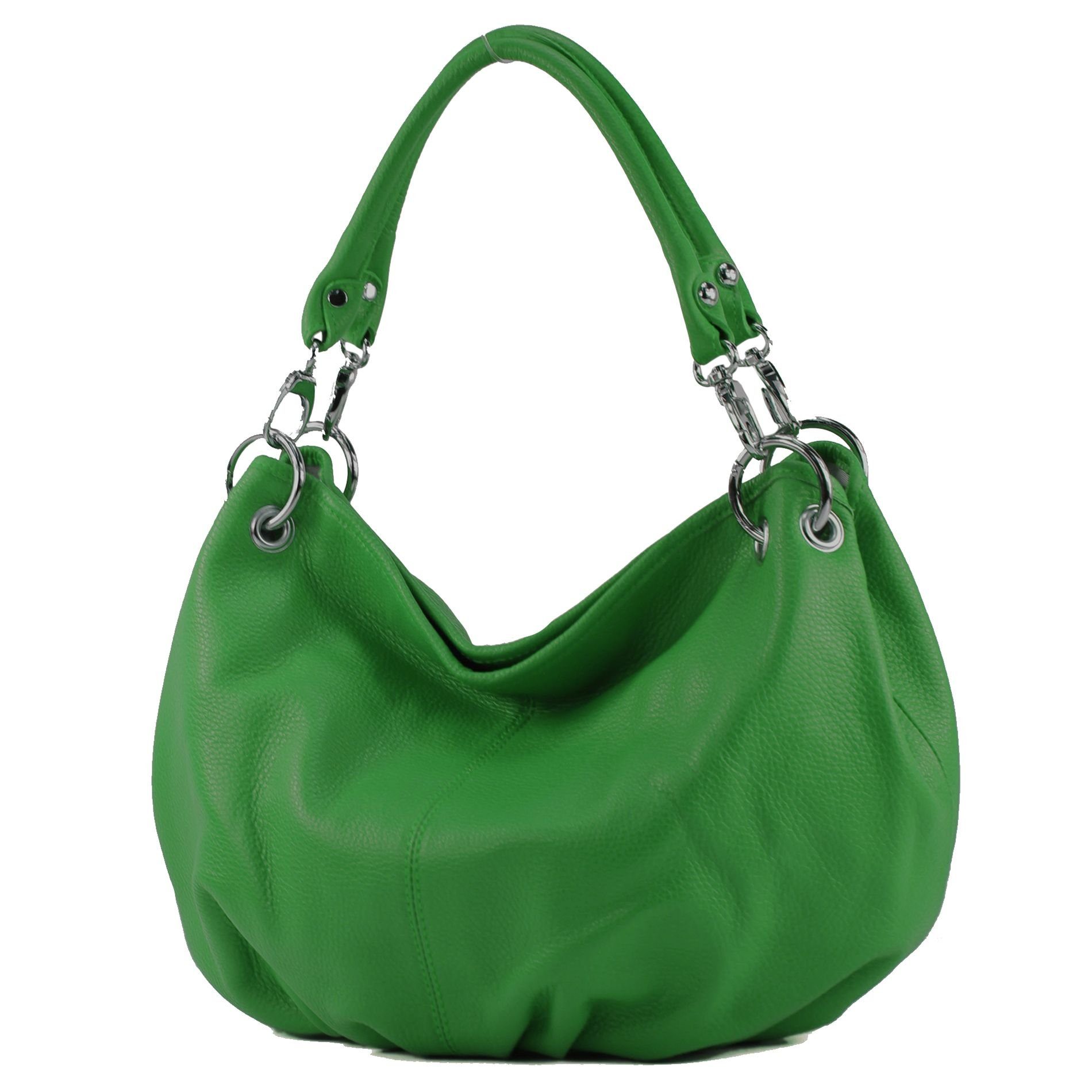 modamoda de Schultertasche IT40, Echtleder Handmade in Italy