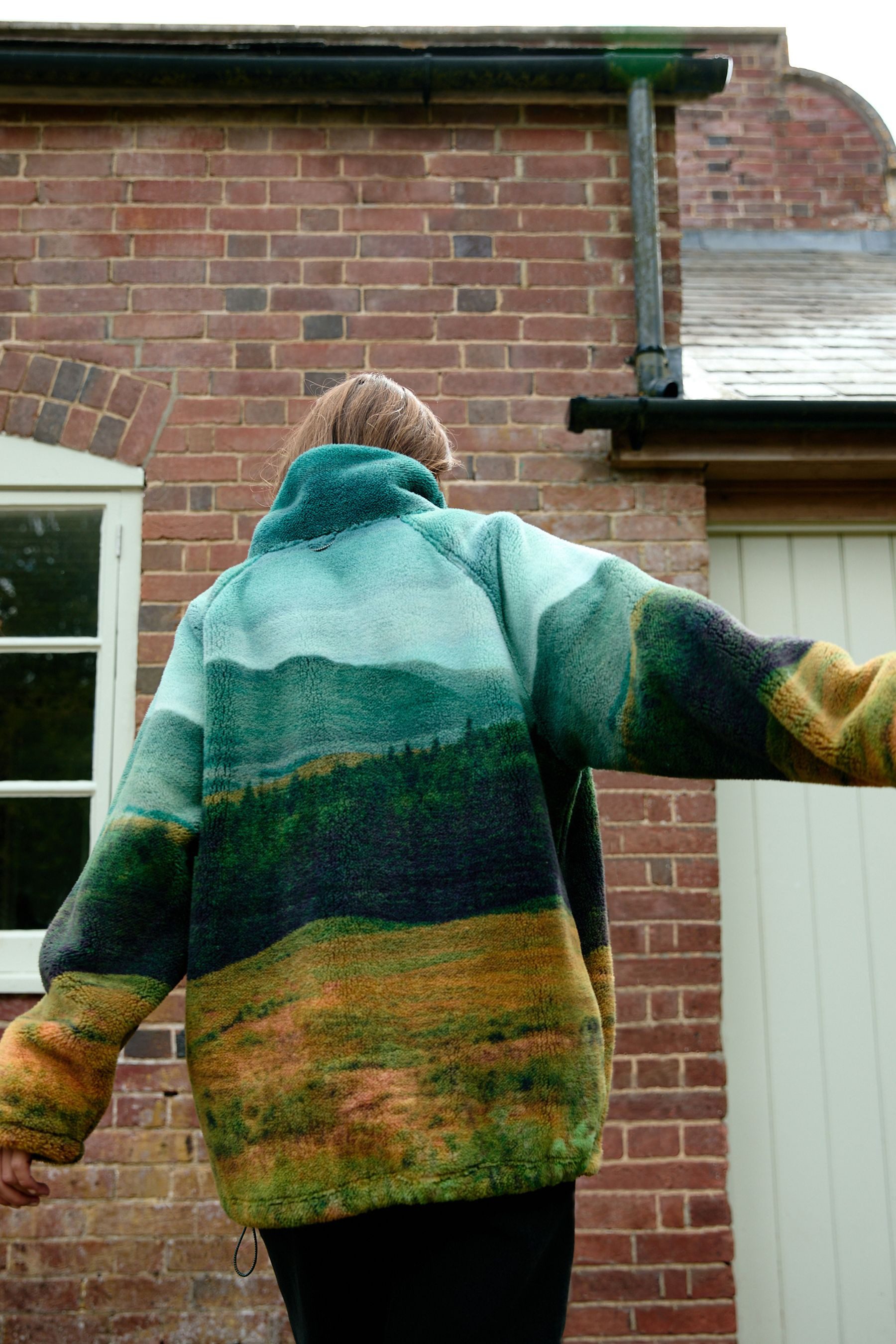 Next Fleecepullover Oberteil aus Borg-Fleece mit Print (1-tlg)