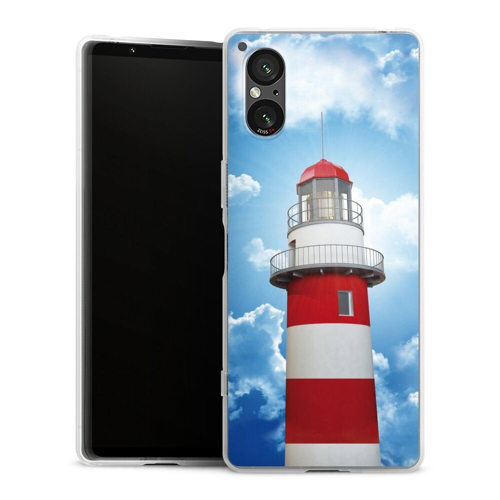 DeinDesign Handyhülle Leuchtturm Wolke Himmel Leuchtturm, Sony Xperia 5 V Silikon Hülle Bumper Case Handy Schutzhülle