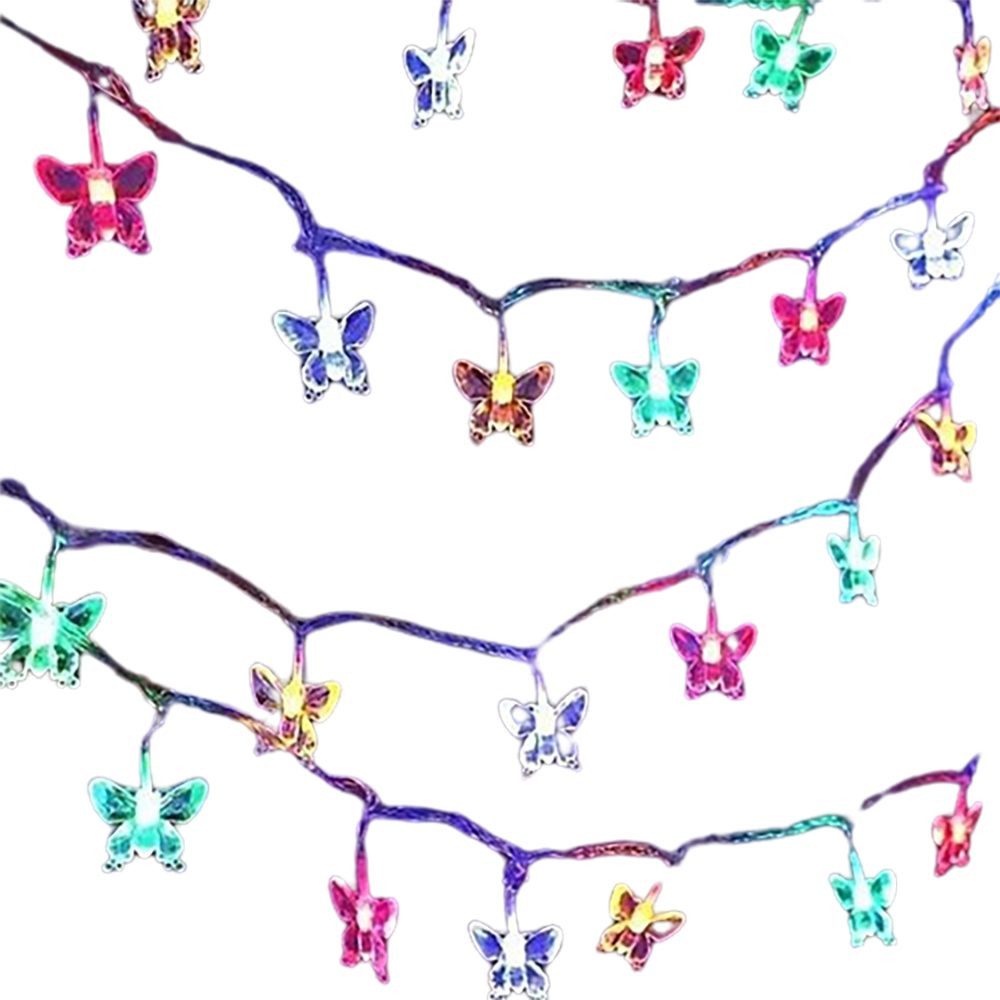 FELIXLEO Nachtlicht LED-Schmetterlings-Lichterkette Gartendekoration im Freien 1.5M