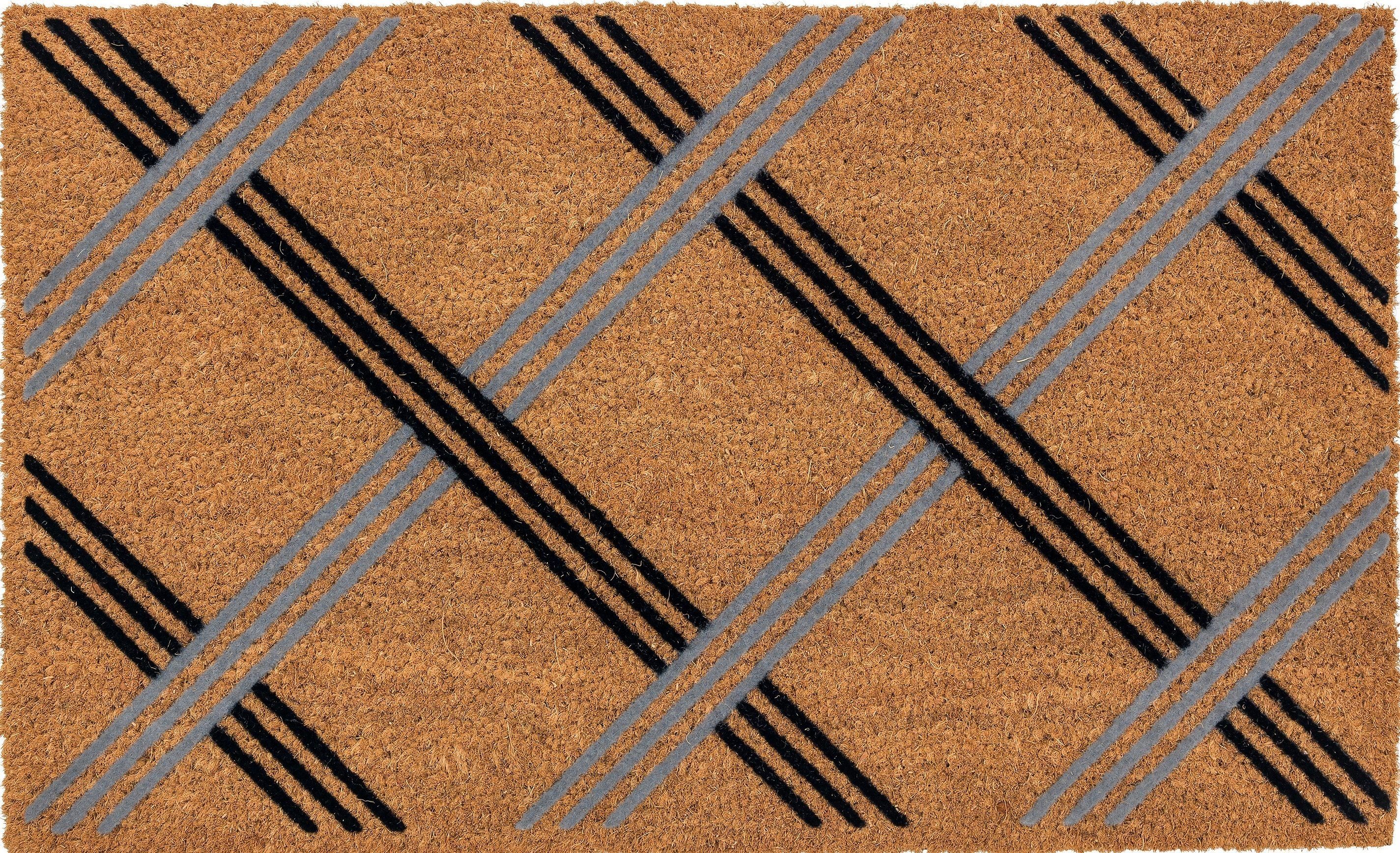 ASTRA Fußmatte Coco Karo, rechteckig, Höhe: 14 mm, Schmutzfangmatte, Kokosmatte