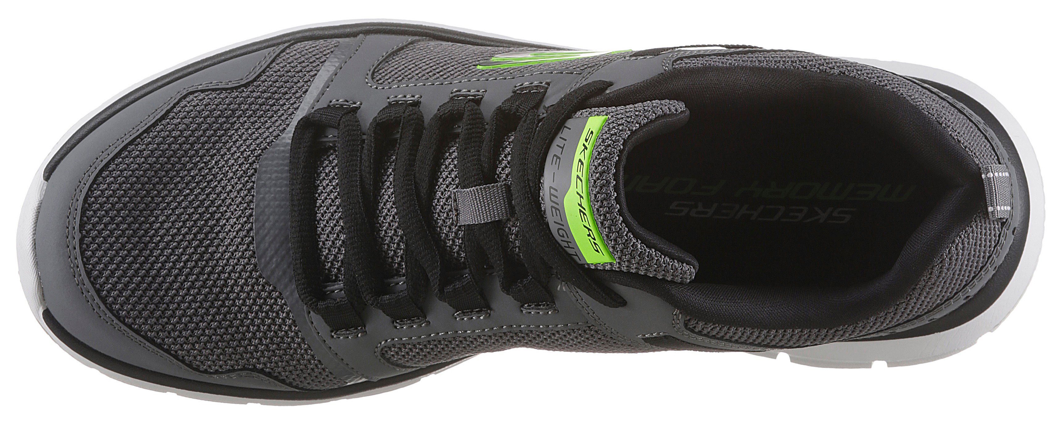 Skechers TRACK-KNOCKHILL Sneaker grau-schwarz mit gepolsterter Innensohle