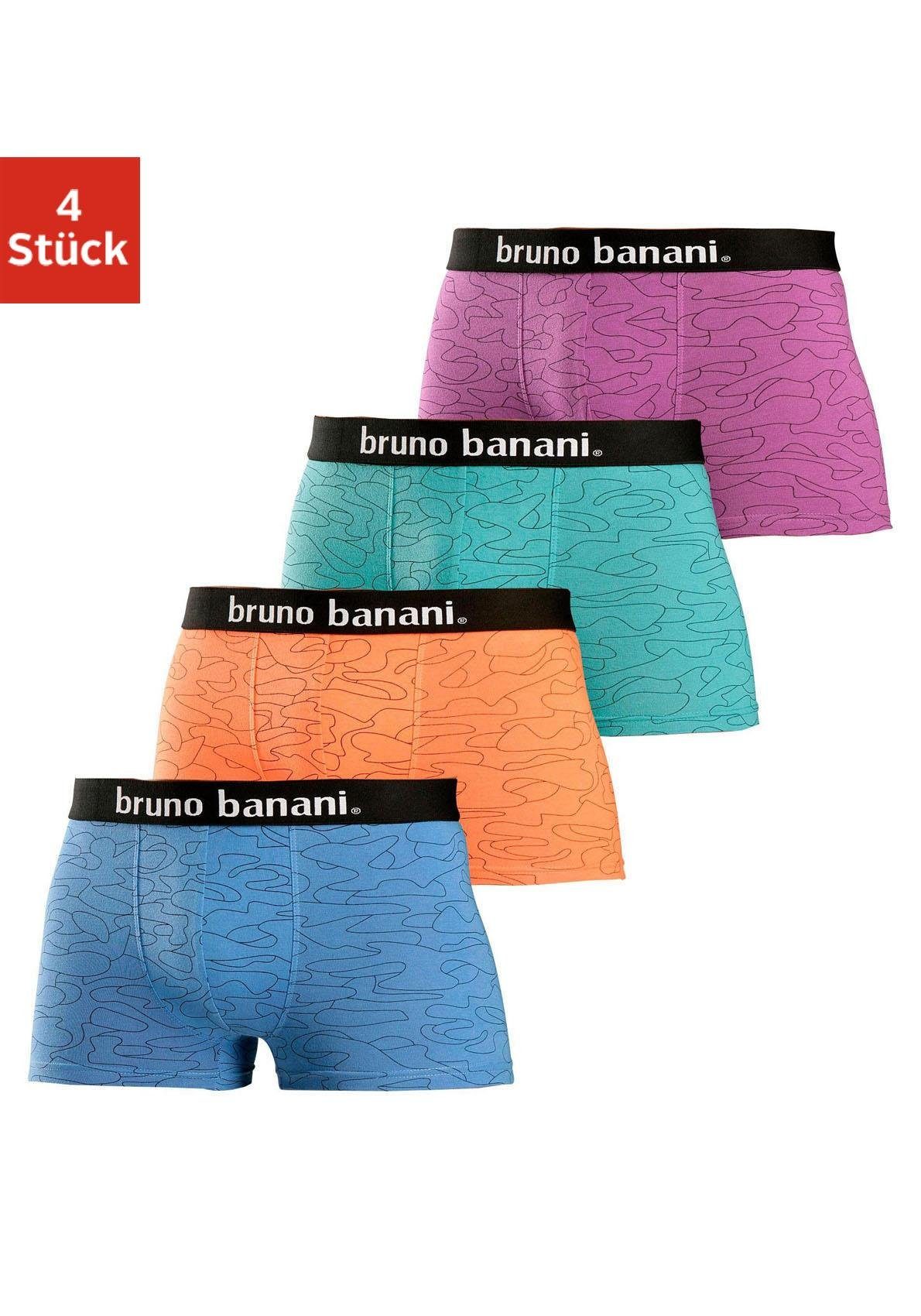 Bruno Banani Boxer (Packung, 4-St) mit Kontrast-Webbund