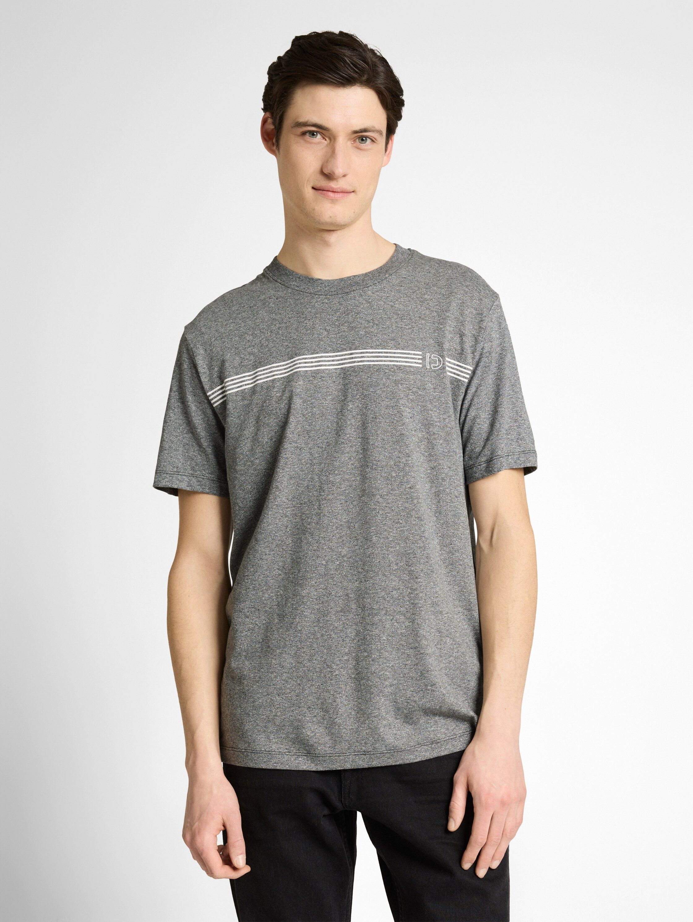 TOM TAILOR Denim T-Shirt in Melange-Optik