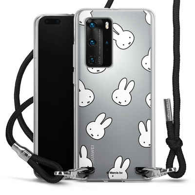 DeinDesign Handyhülle Miffy Muster transparent Miffy Pattern Transparent, Huawei P40 Pro Handykette Hülle mit Band Case zum Umhängen