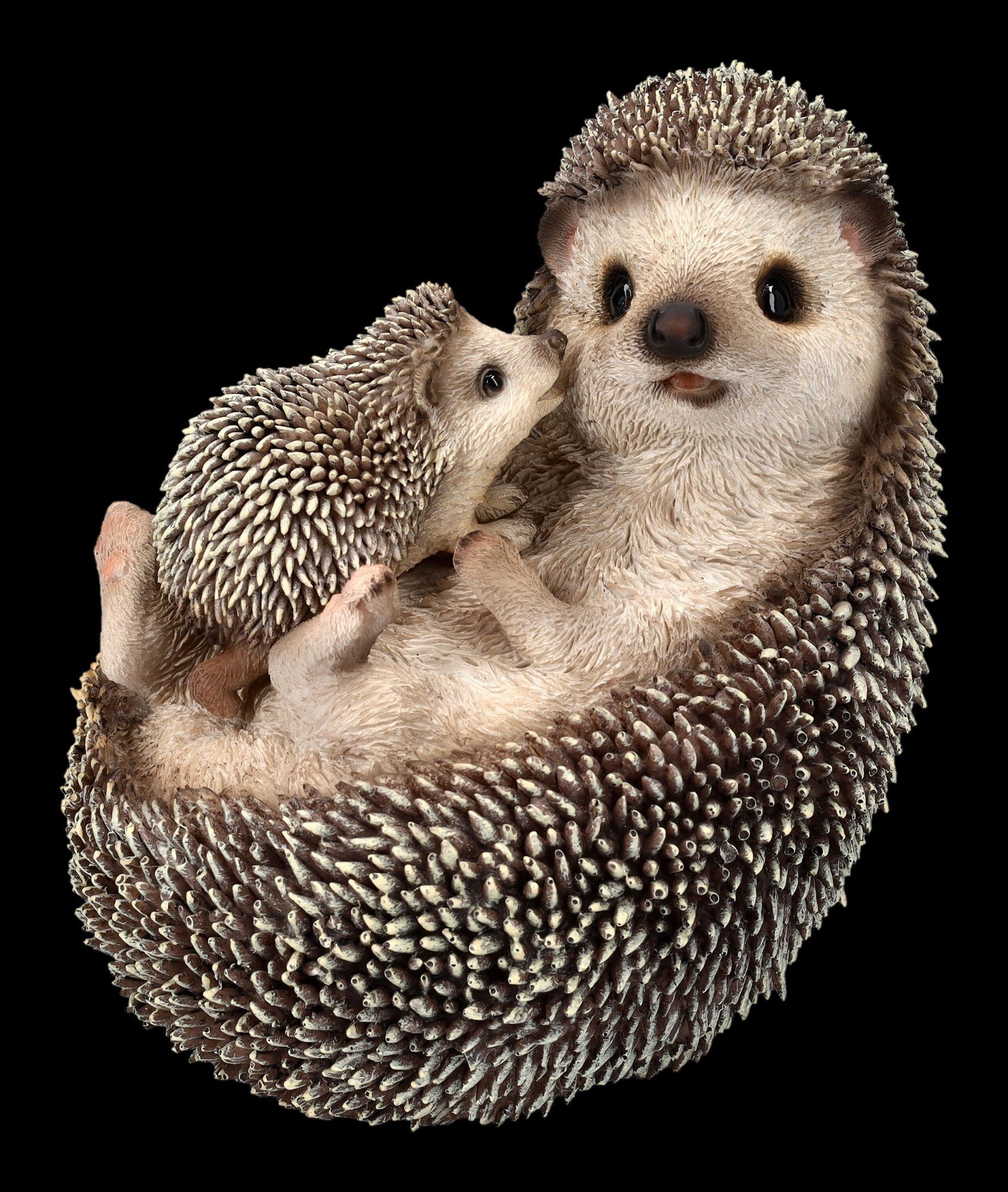 Figuren Shop GmbH Dekofigur Igel Figur mit Baby - Tierdeko Dekofigur