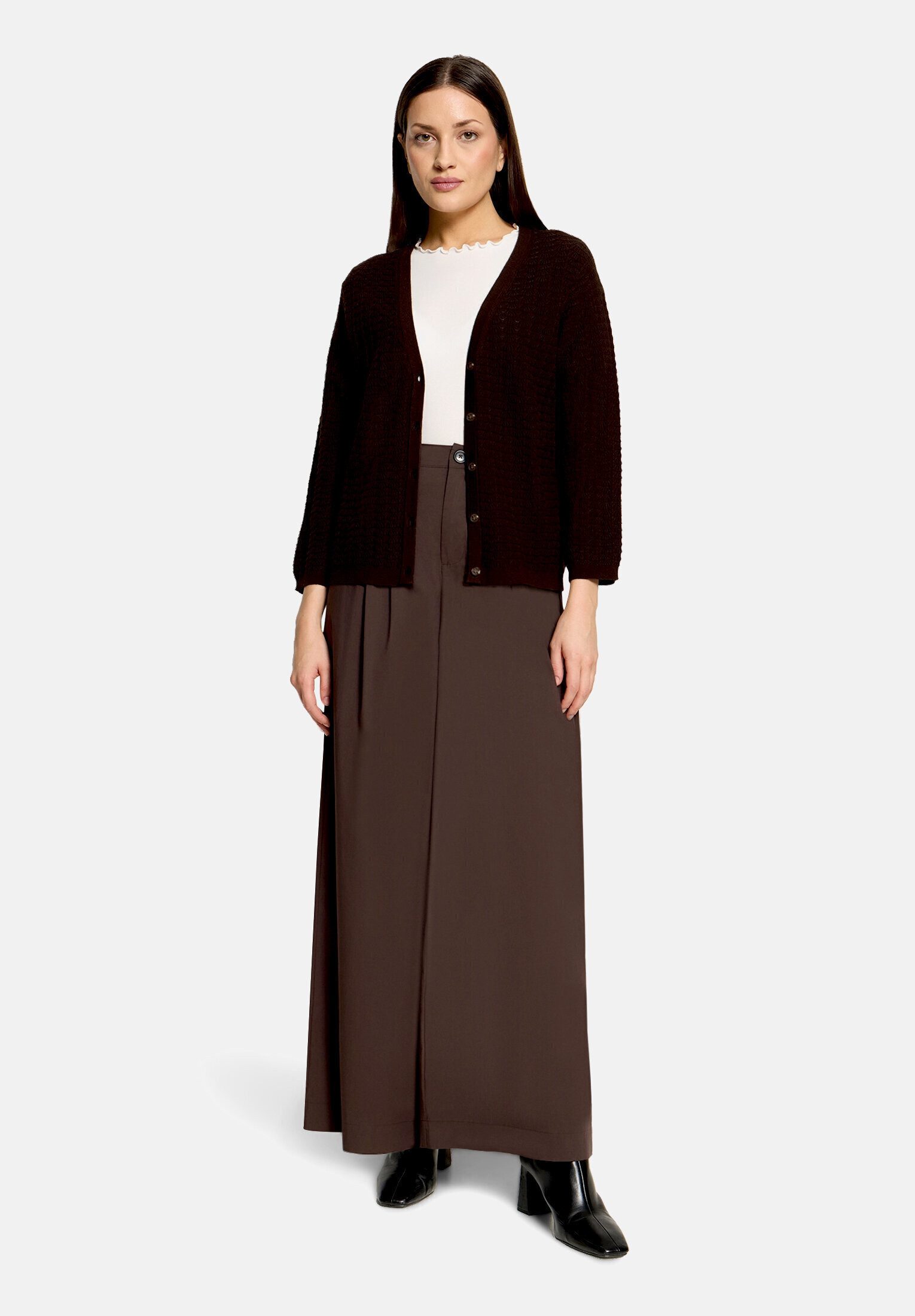 Cartoon Strickjacke Damen mit V-Ausschnitt (1-tlg)