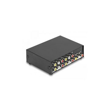 Delock 87637 - Umschalter Audio / Video 4 Port manuell bidirektional Computer-Kabel, cinch, cinch