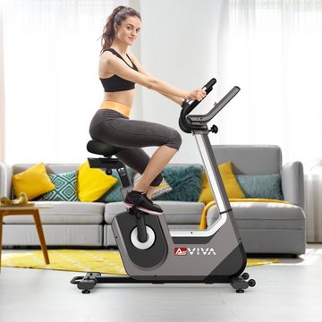 AsVIVA Ergometer Heimtrainer & Ergometer AsVIVA H25 Studio Pro, 6 virtuelle (Real-Live) Trainingsszenen, MP3 3,5 Klinke AUX-Anschluss