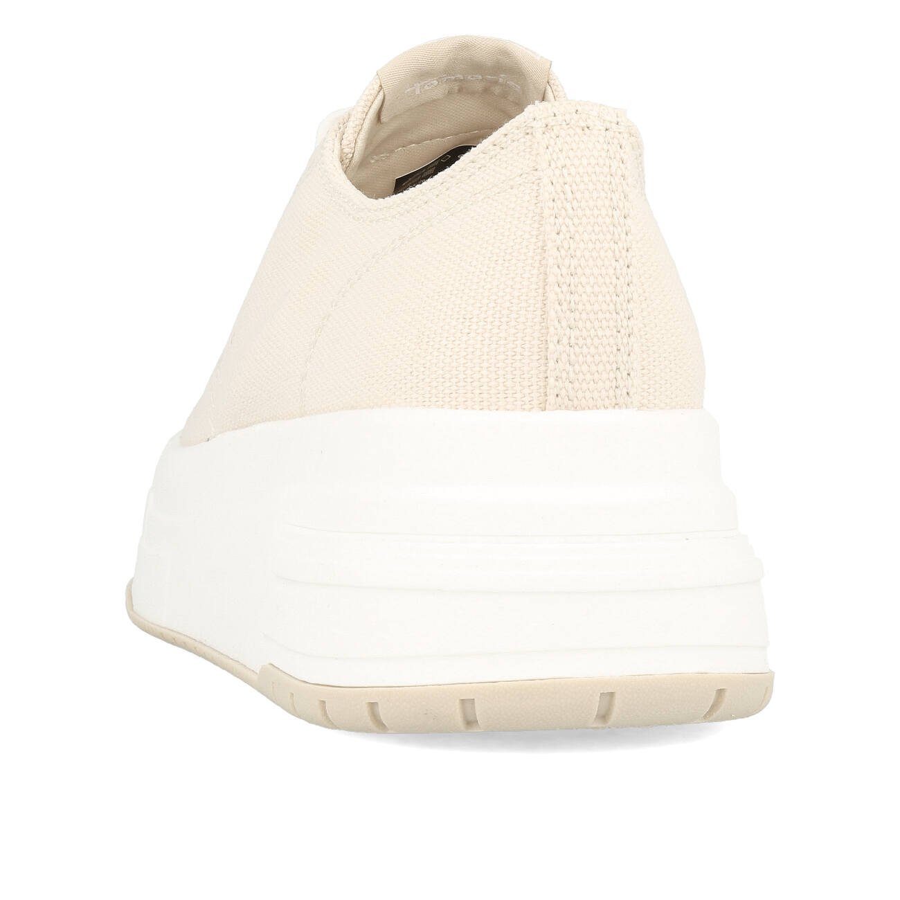 Tamaris Tamaris 1-23815-20-418 Vegan Plateau Canvas Sneaker Damen Ivory Sneaker