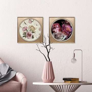 queence Acrylglasbild Getrocknete Rosen