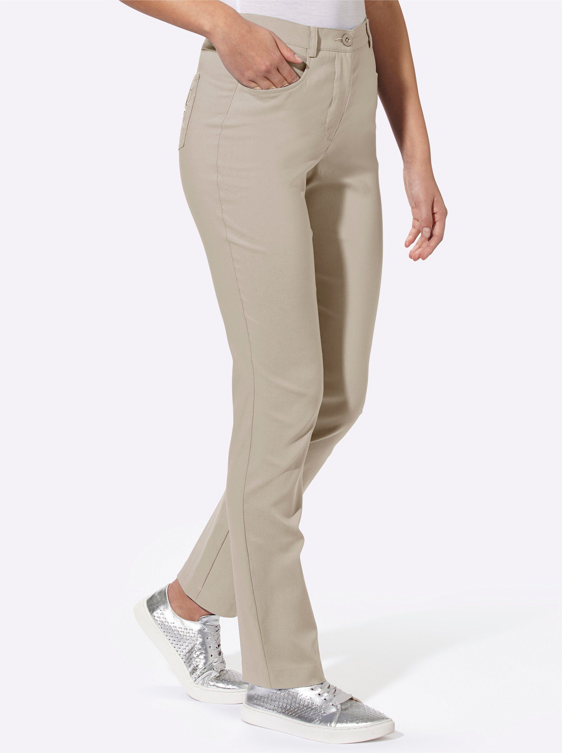 72 Sieh cm beige an! Jerseyhose ca. Innenbeinlänge