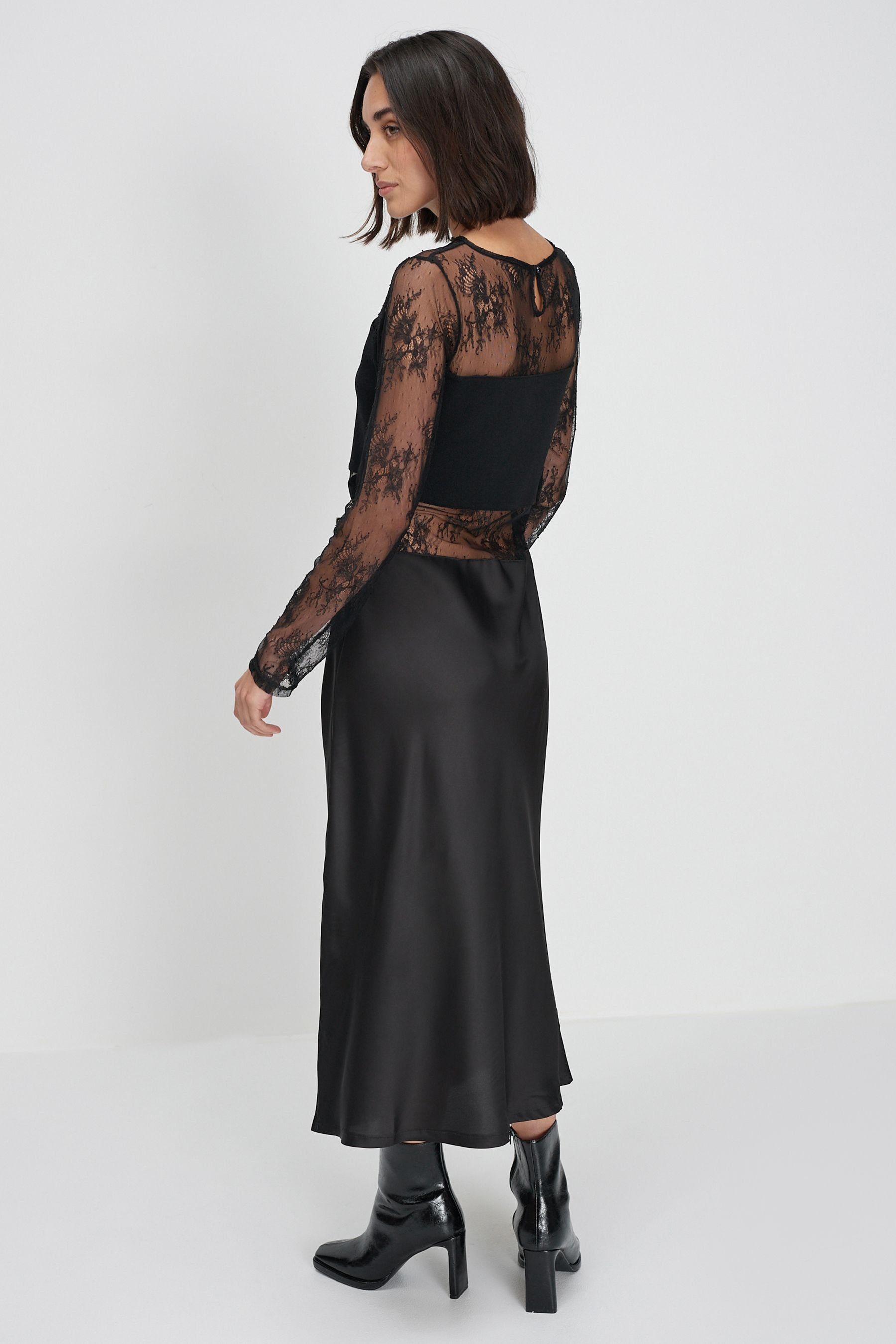 Next Midikleid Midikleid aus Satin und günstig online kaufen
