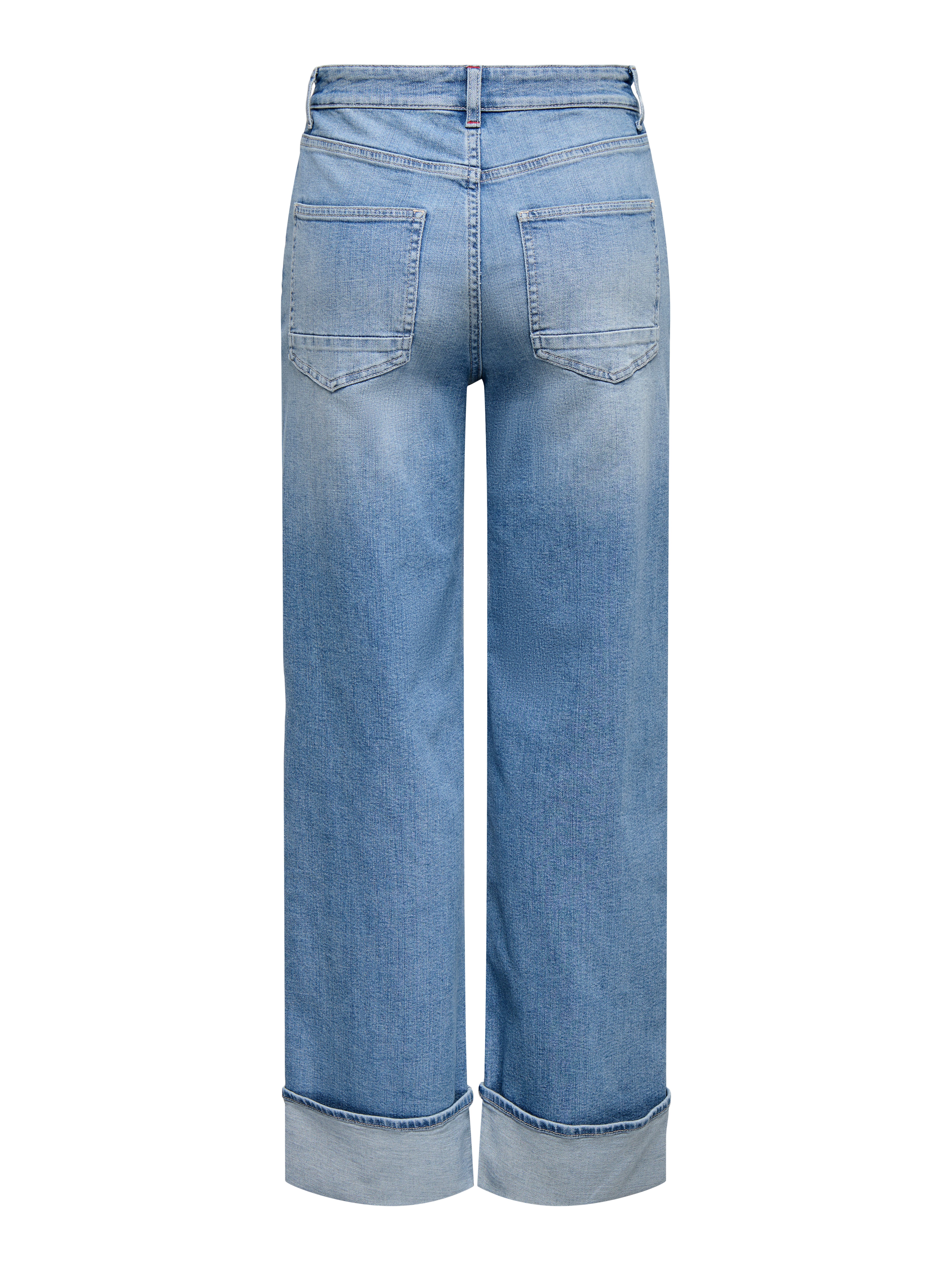 ONLY High-waist-Jeans ONLMERCER HW WIDE FOLD UP DNM REA330NOOS Baumwollmischung, high waist, wide fit