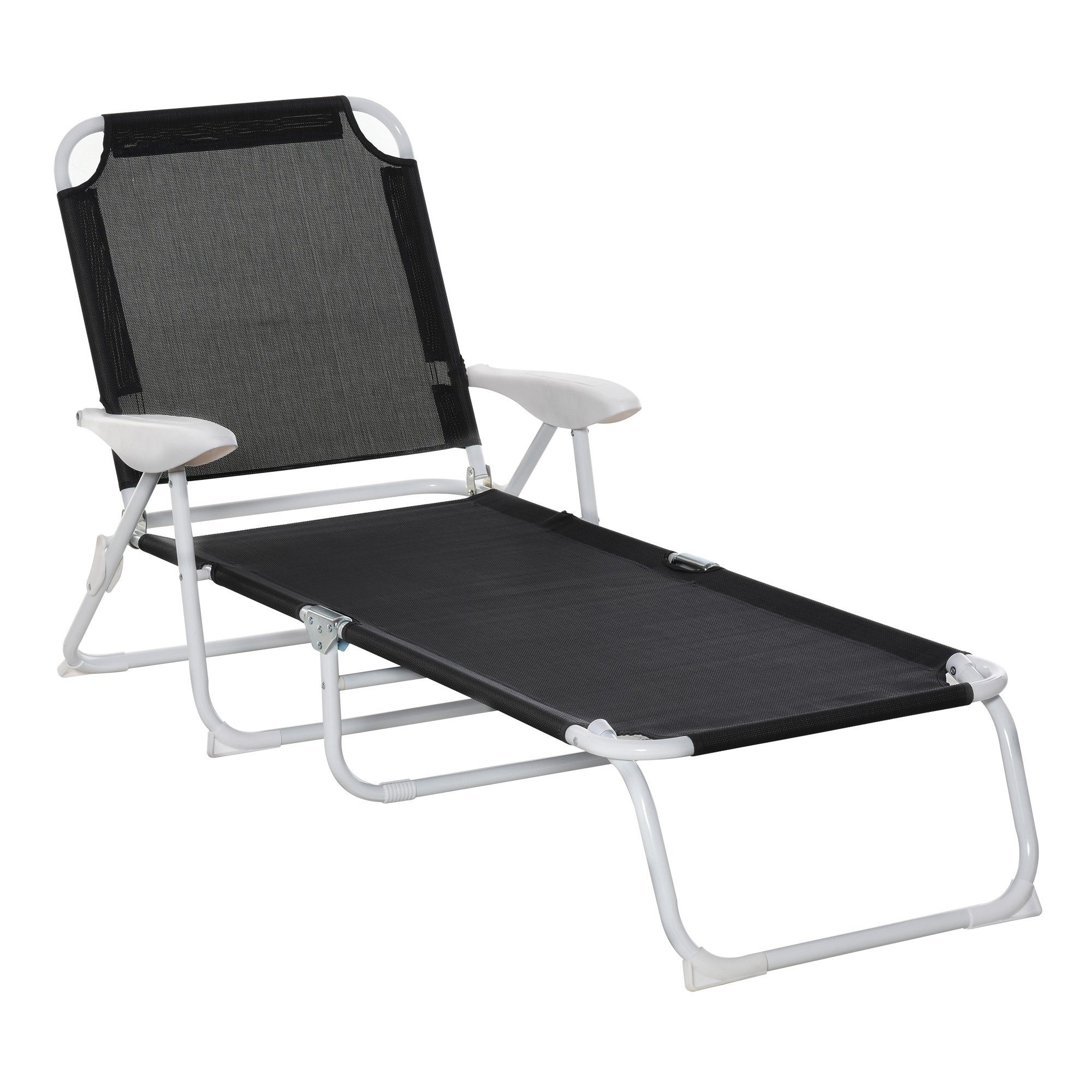 Outsunny Gartenliege Liegestuhl Sonnenliege Klappbare, Relaxliege, günstig online kaufen