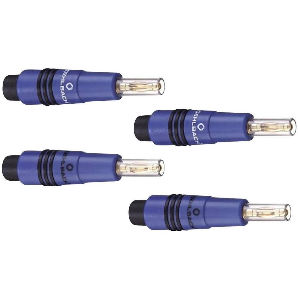 Oehlbach Kabelverbinder-Sortiment Oehlbach 3006 Lautsprecher-Steckverbinder  Stecker, gerade Blau 4 St., 3006