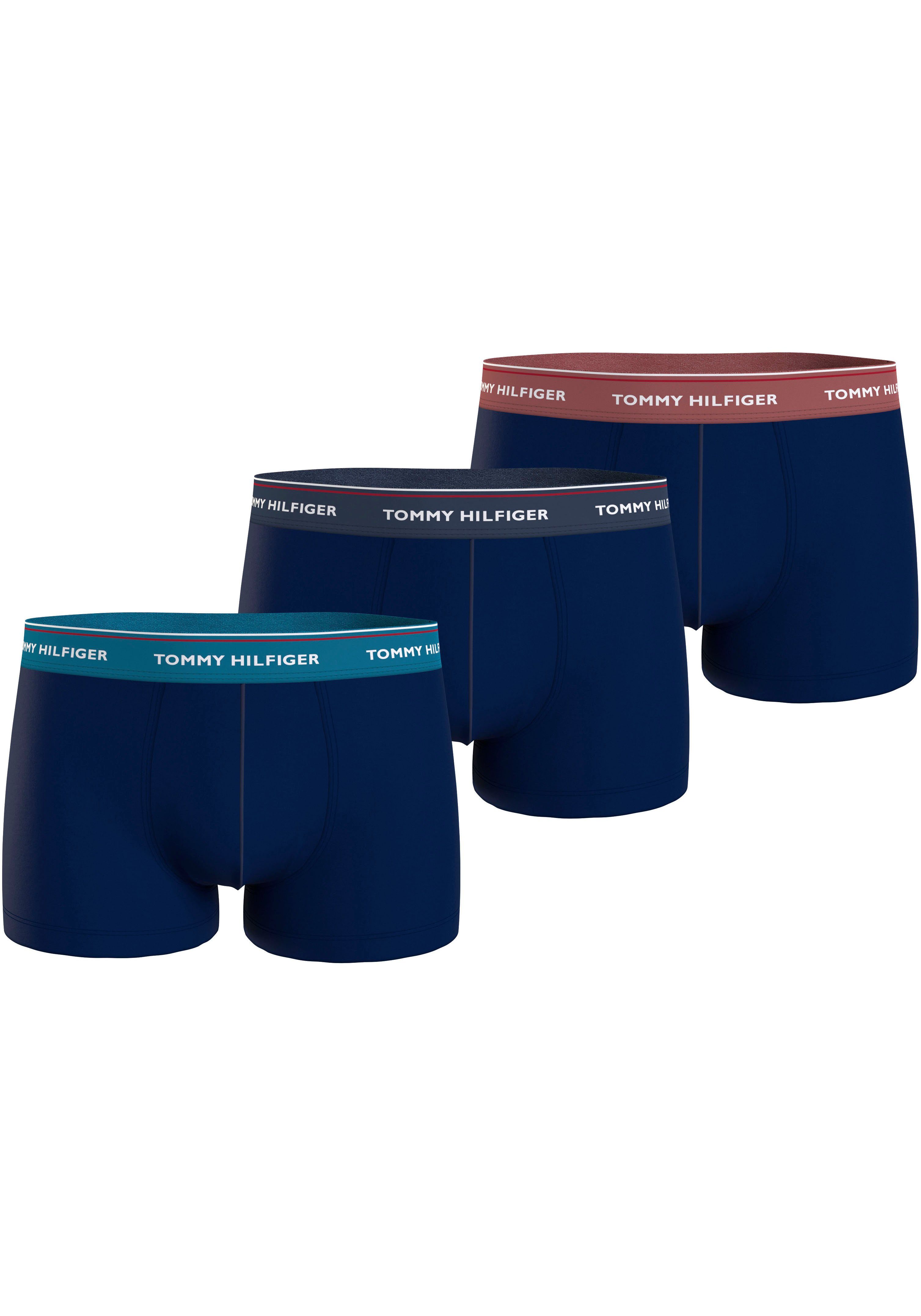 Tommy Hilfiger Underwear Trunk BT WB TRUNK 3 PACK (Packung, 3-St., 3er-Pack) in großen Größen Cer Aqua/Deep Indigo/Dockside Red