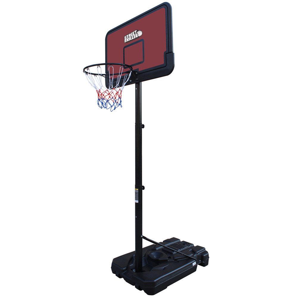 STREETSKILLER Basketballkorb höhenverstellbarer Basketballkorb 2,00 - 3,05 m, höhenverstellbar, mobil, Fuß befüllbar