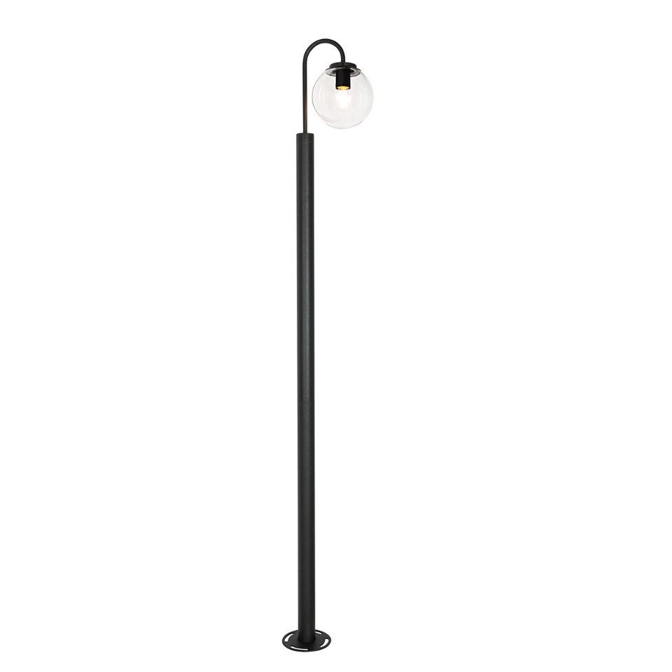 Qazqa Gartenleuchte Sfera, ohne Leuchtmittel, Kaltweiß, QAZQA Laterne außen, e27, Schwarz, Aluminium, Modern