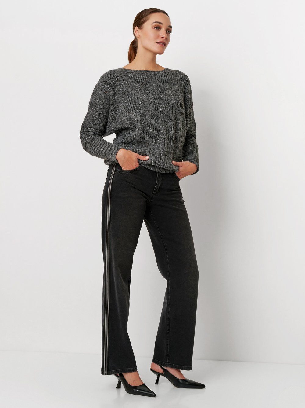 TONI Bootcut-Jeans Liv mit Galonstreifen günstig online kaufen