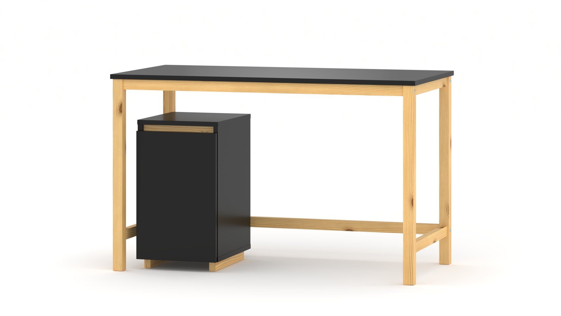 Elio farbigen mit Container Beinen und Elio Beinen) Schreibtisch Siblo mit Schreibtisch und (Schreibtisch Schwarz farbigen Container
