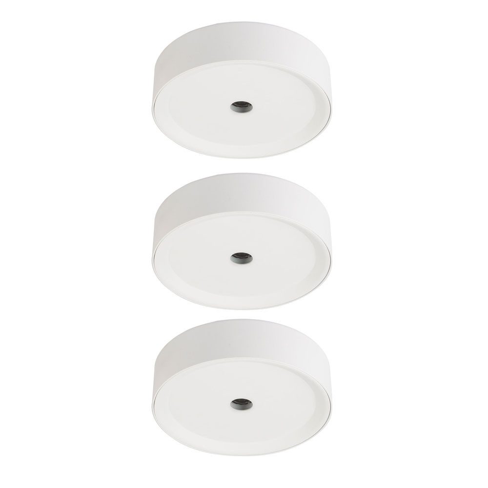 GLOBO LIGHTING LED Deckenleuchte, Leuchtmittel inklusive, Warmweiß, Deckenlampe Deckenleuchte LED Flurlampe weiß Küchenlampe D 15 cm 3x